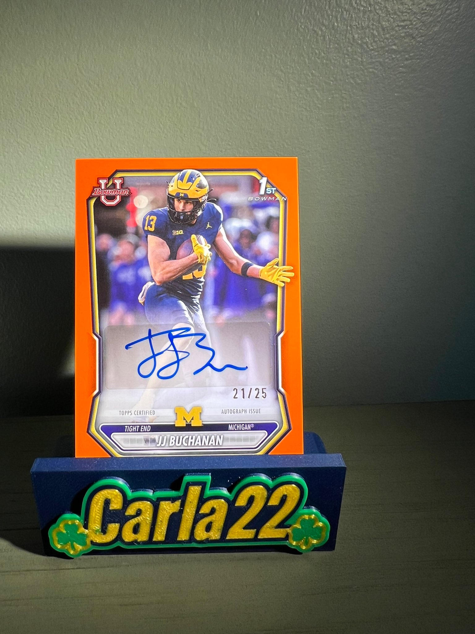 JJ Buchanan Orange serial 21 of 25