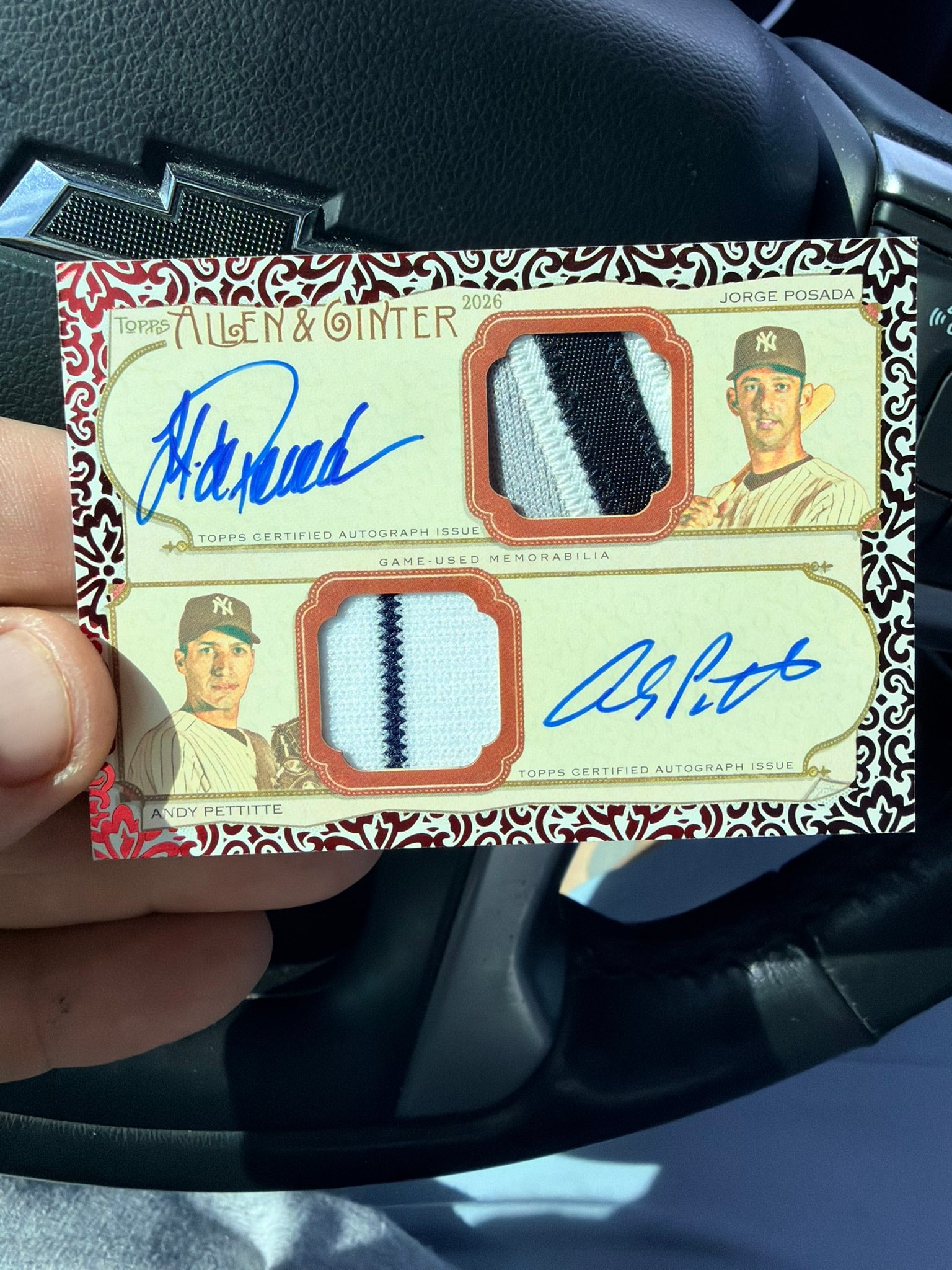 Jorge Posada / Andy Pettitte Red Filagree serial 3 of 5