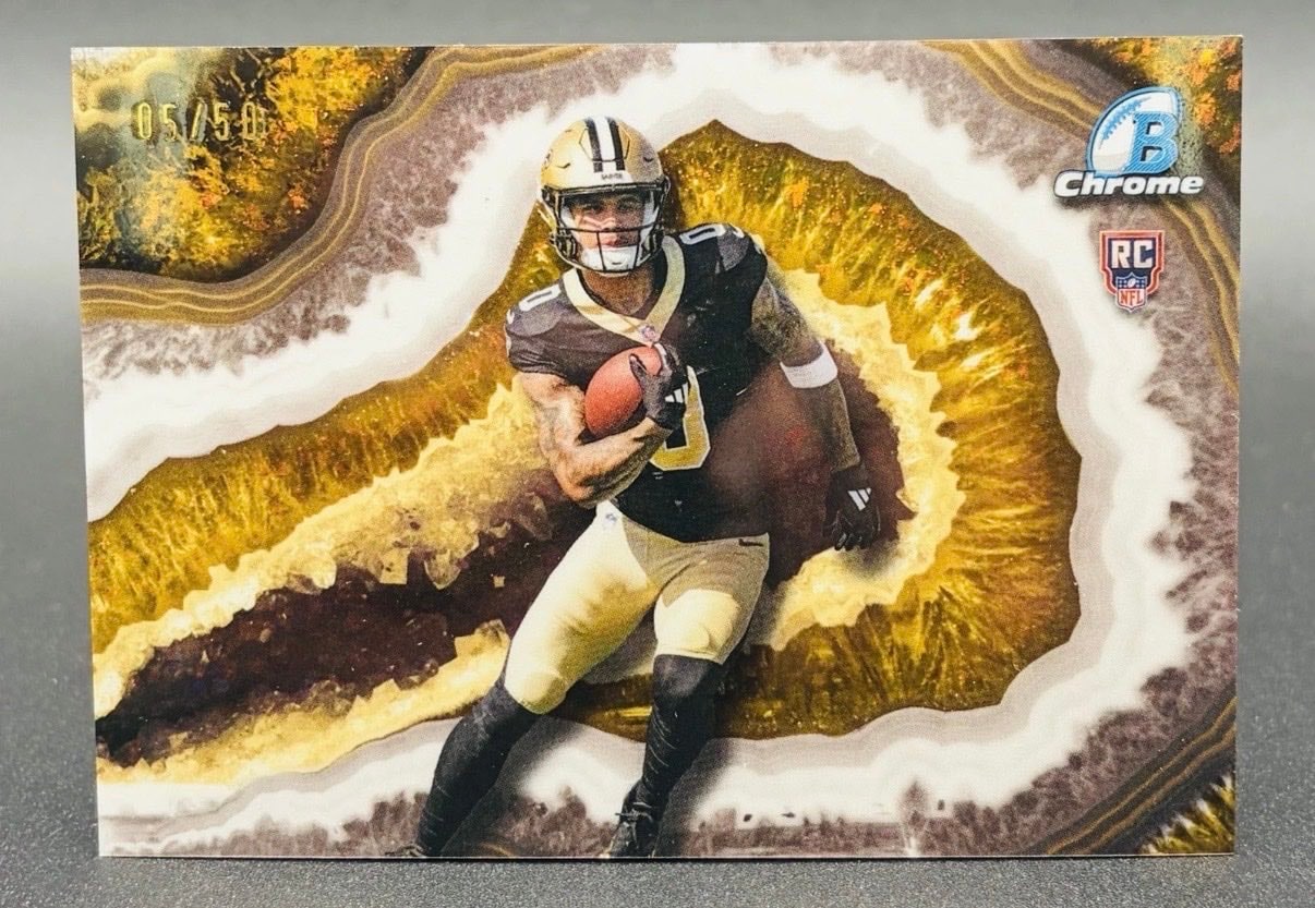 Jordyn Tyson Gold Crystal Refractor serial 5 of 50