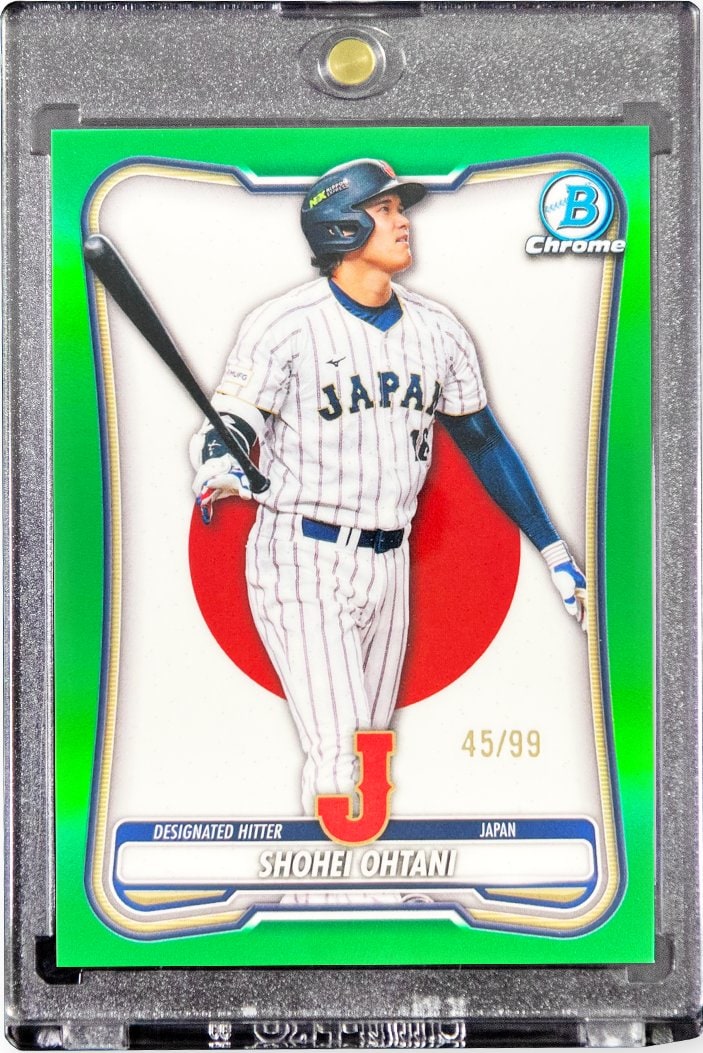 Shohei Ohtani Green serial 45 of 99