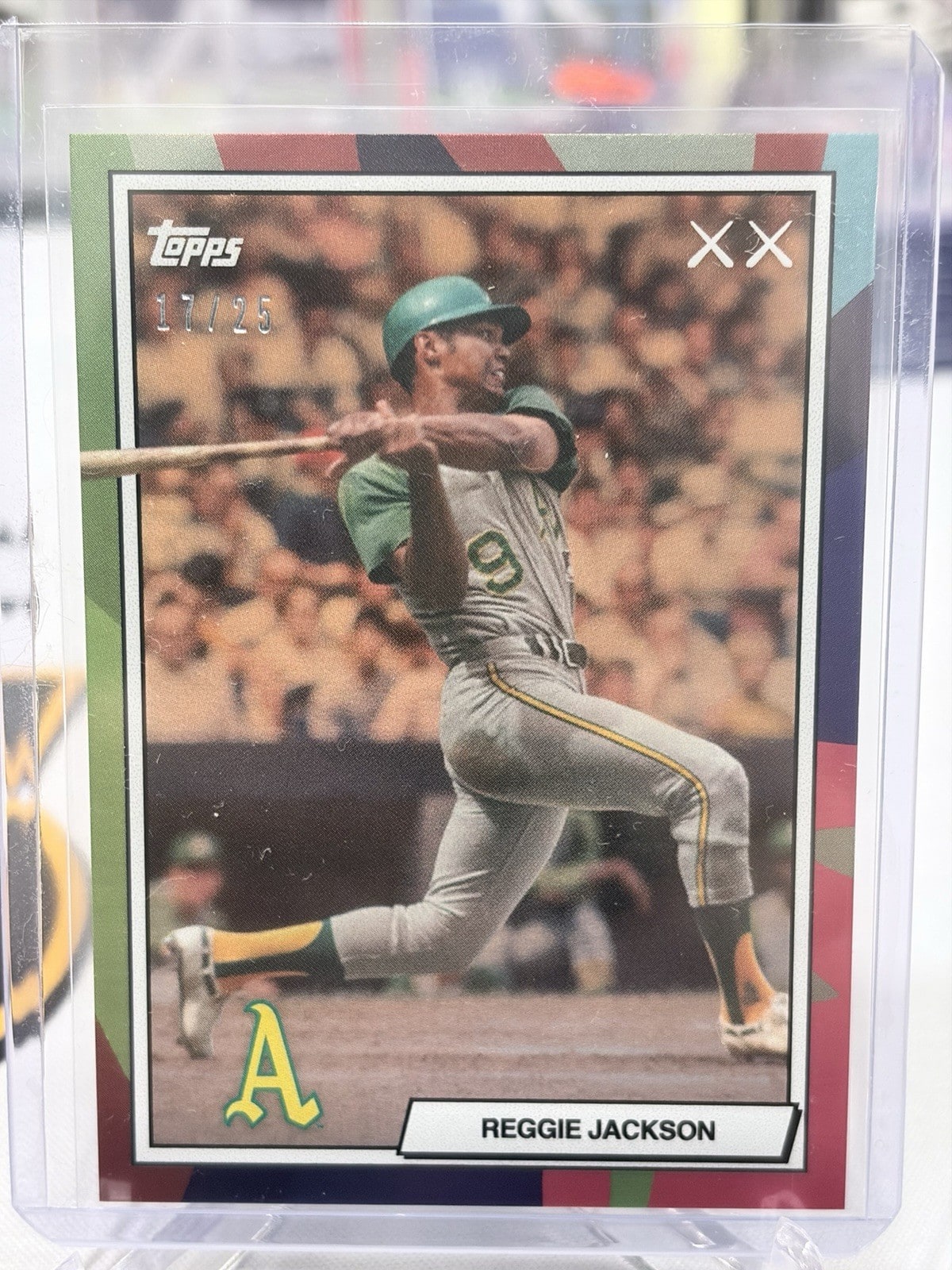 Reggie Jackson Orange serial 17 of 25