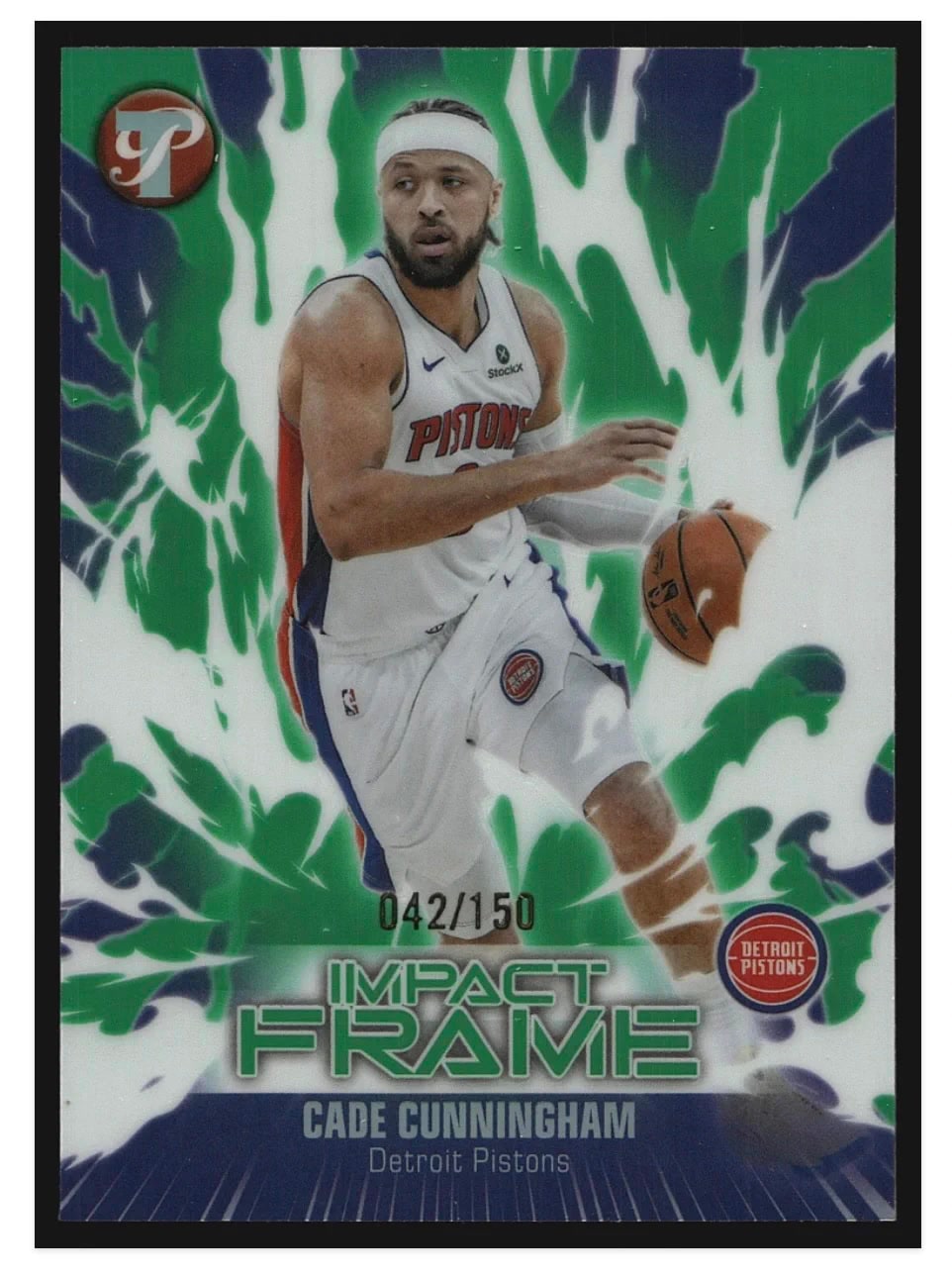 Cade Cunningham Green Refractor serial 42 of 150