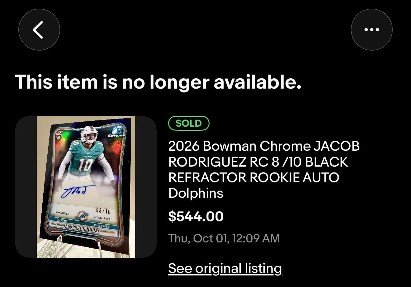 Jacob Rodriguez Black Refractor serial 8 of 10