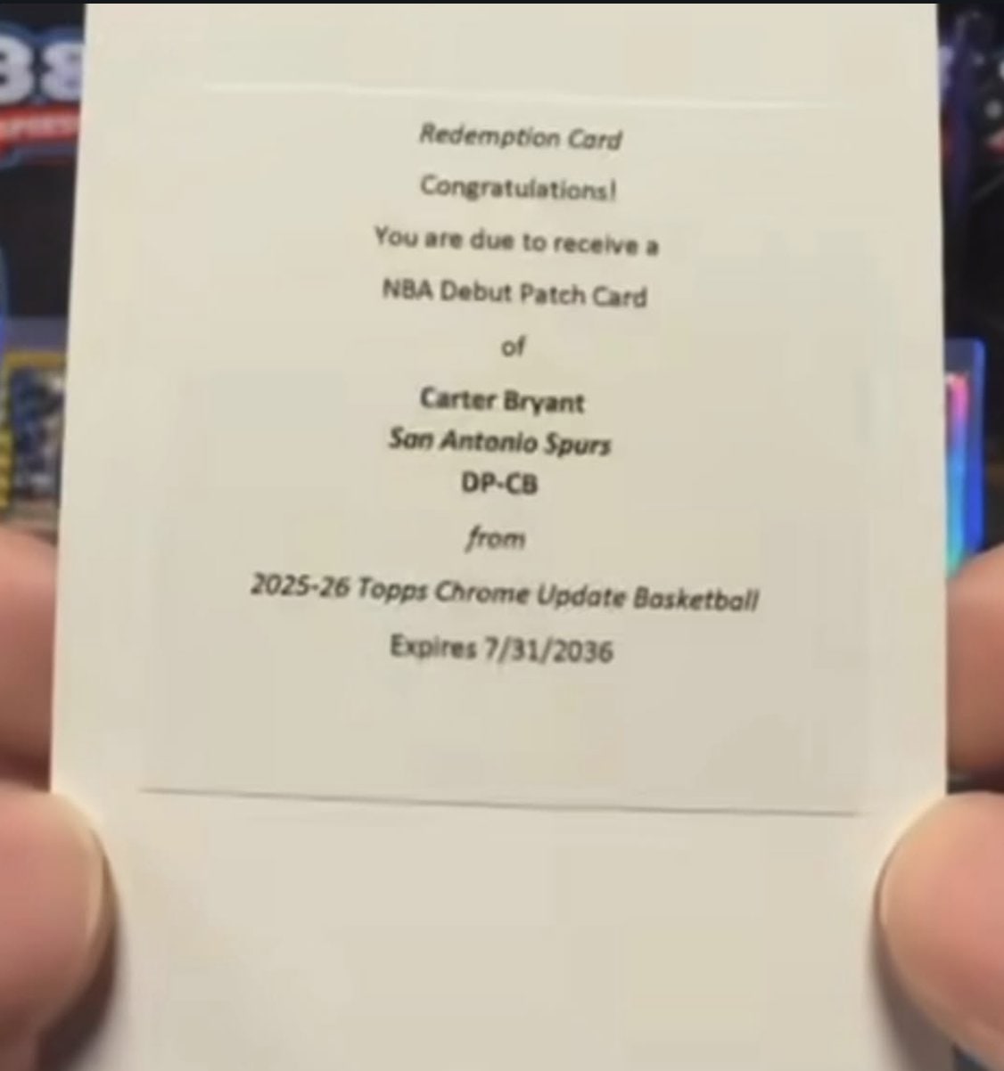 Carter Bryant Base serial 1 of 1