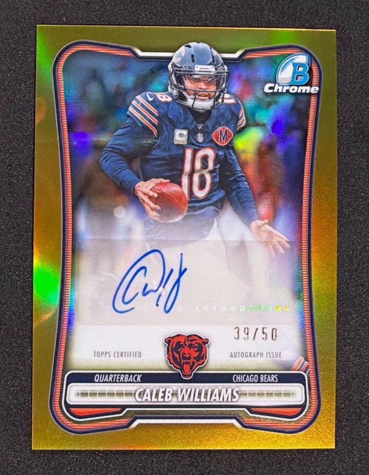Caleb Williams Gold Refractor serial 39 of 50