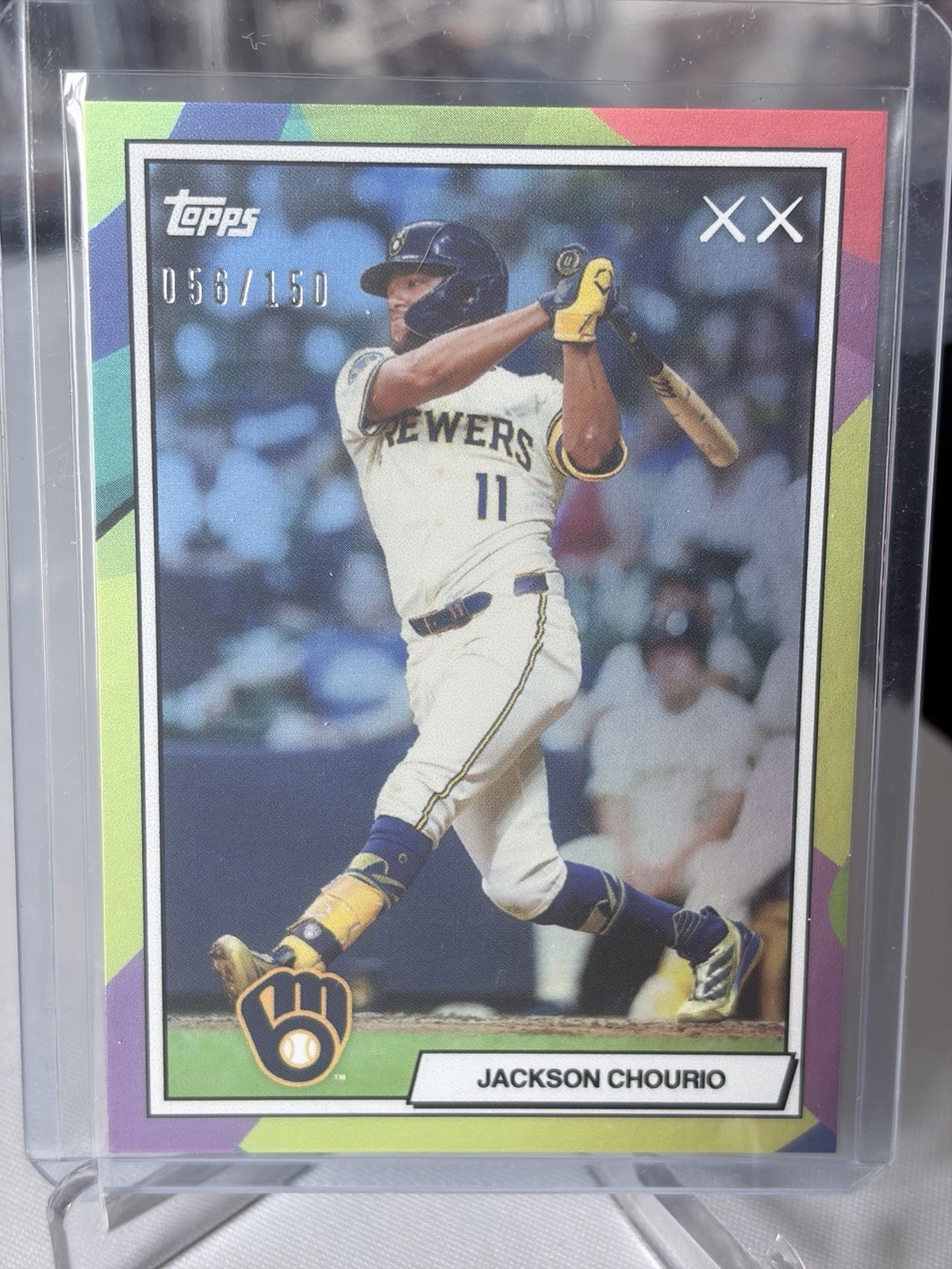 Jackson Chourio Blue serial 56 of 150