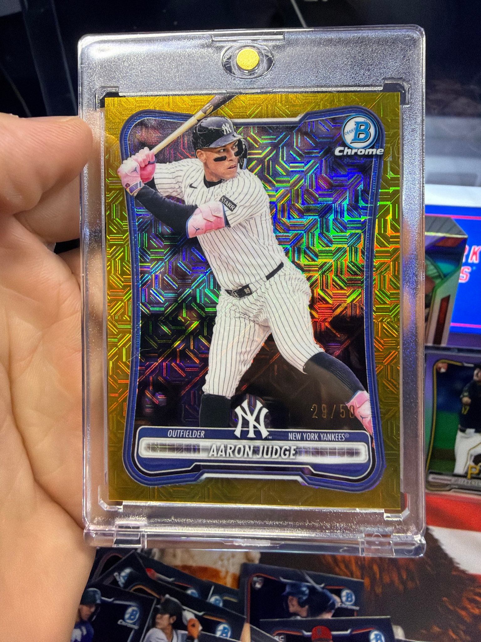Aaron Judge Gold Mojo Refractor serial 29 of 50