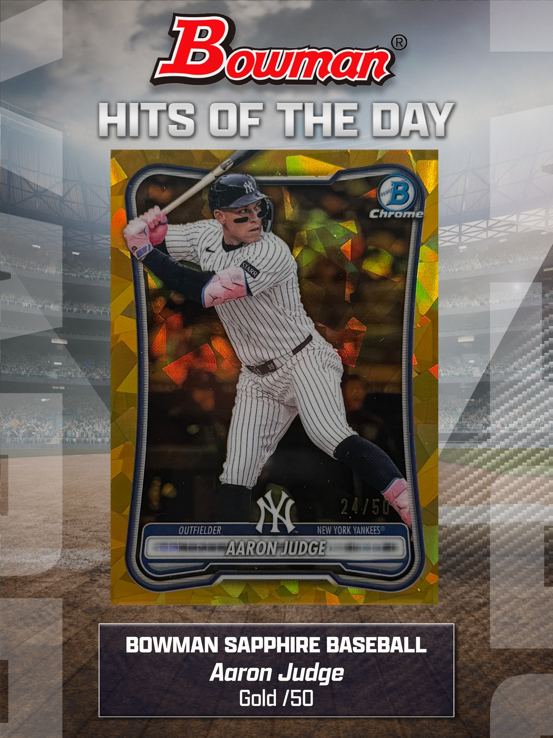 Aaron Judge Gold Sapphire serial 24 of 50