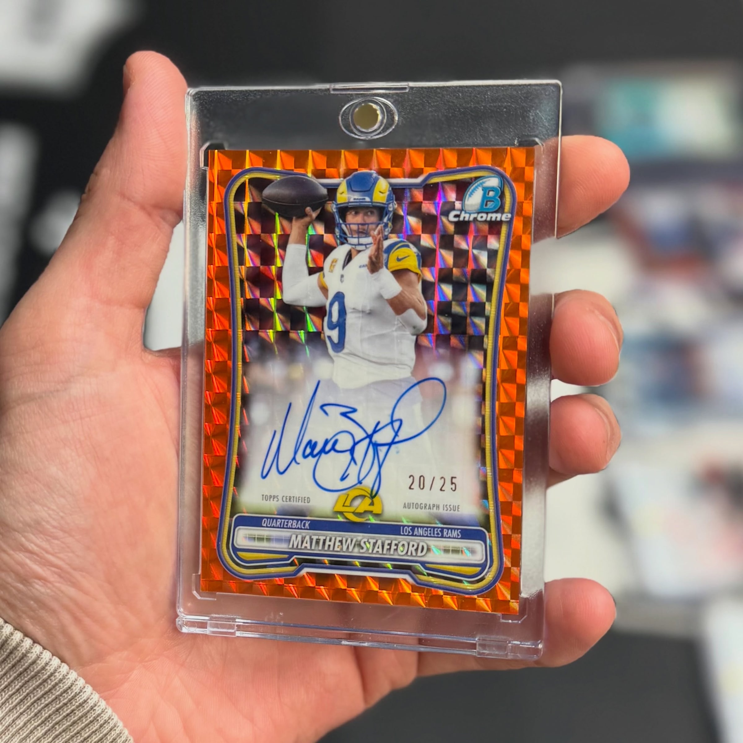 Matthew Stafford Orange Geometric serial 20 of 25