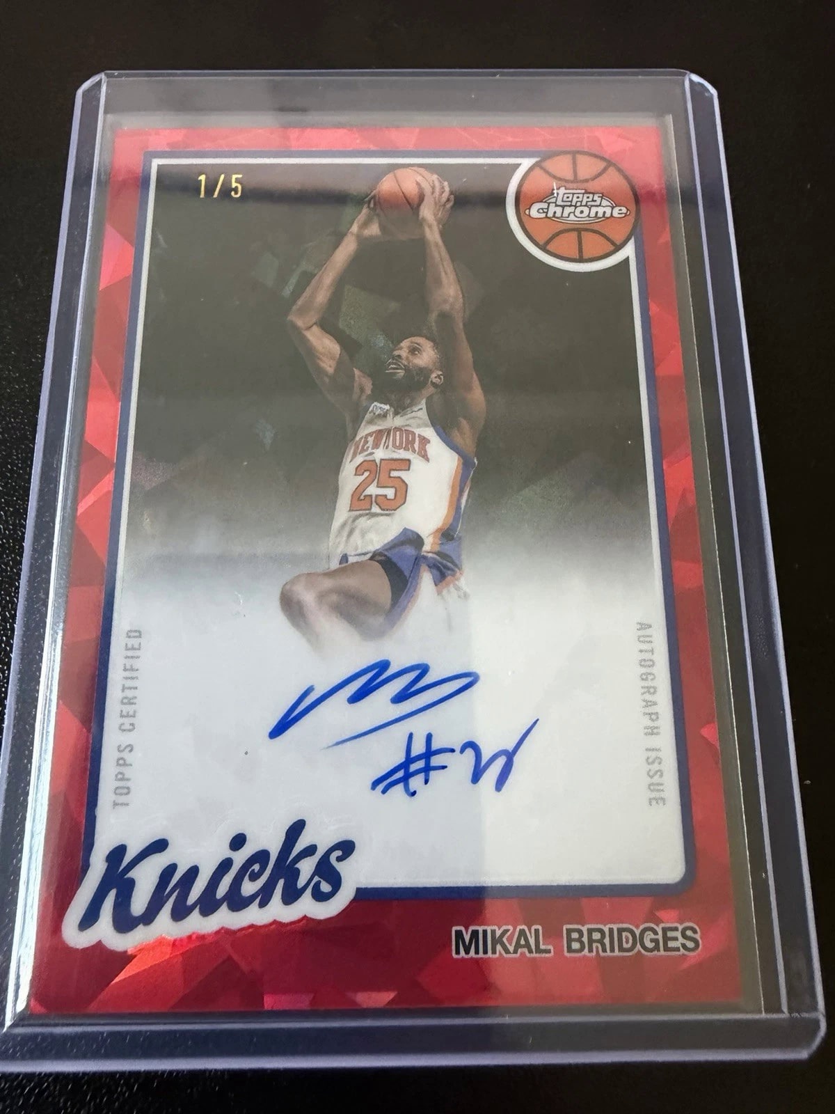 Mikal Bridges Red Sapphire serial 1 of 5