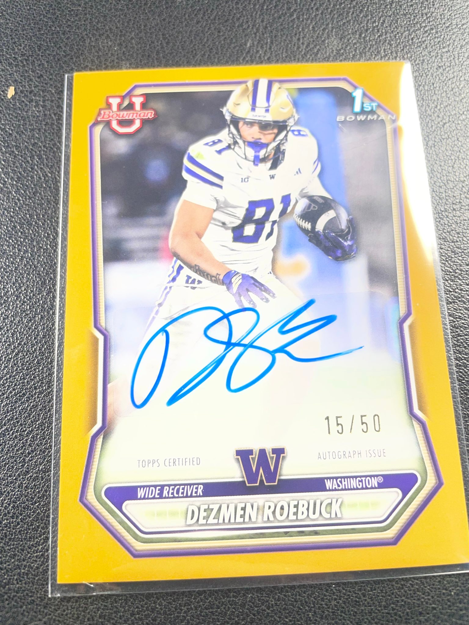 Dezmen Roebuck Gold serial 15 of 50