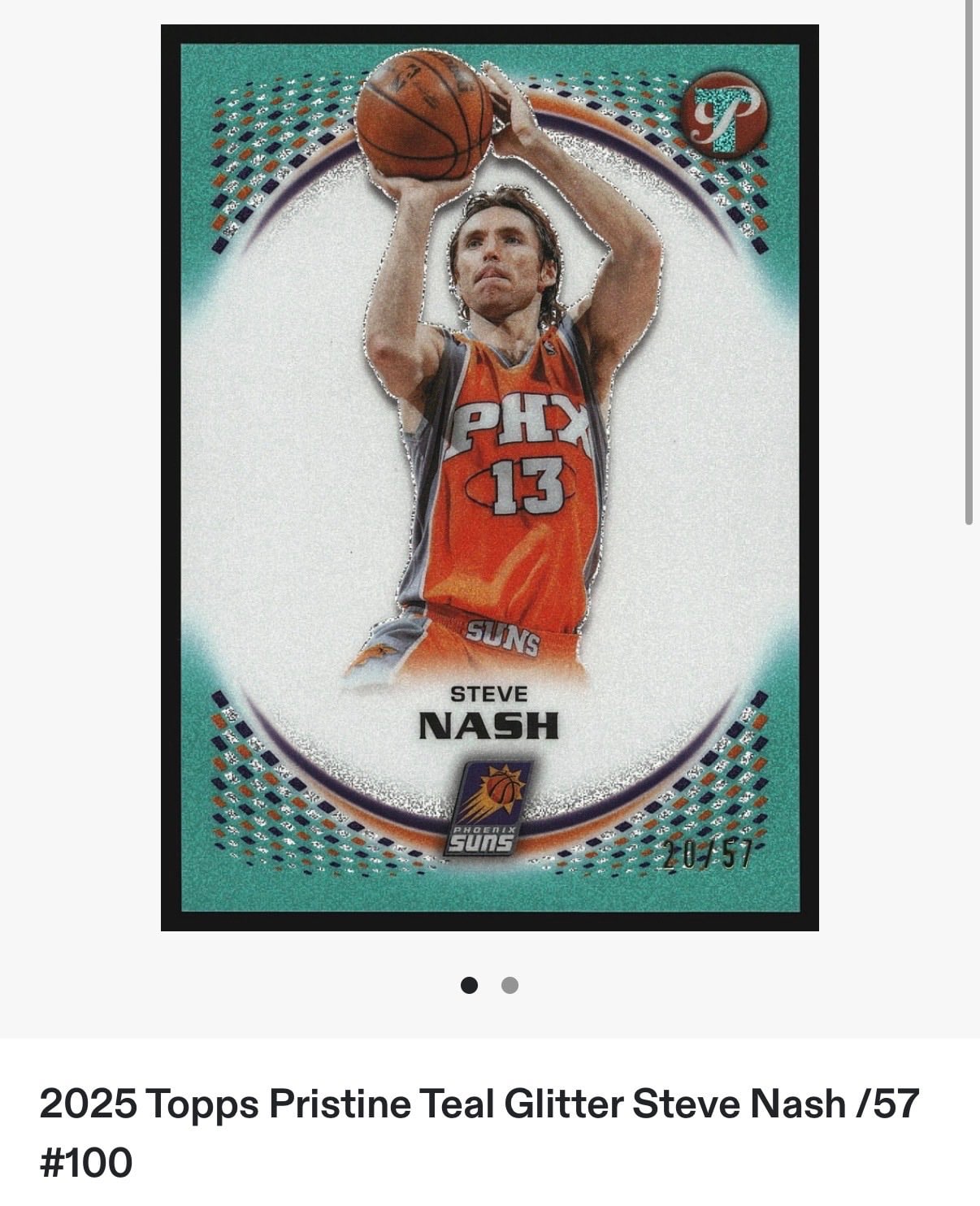 Steve Nash Teal Glitter serial 20 of 57