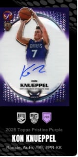 Kon Knueppel Pristine Purple serial 30 of 99
