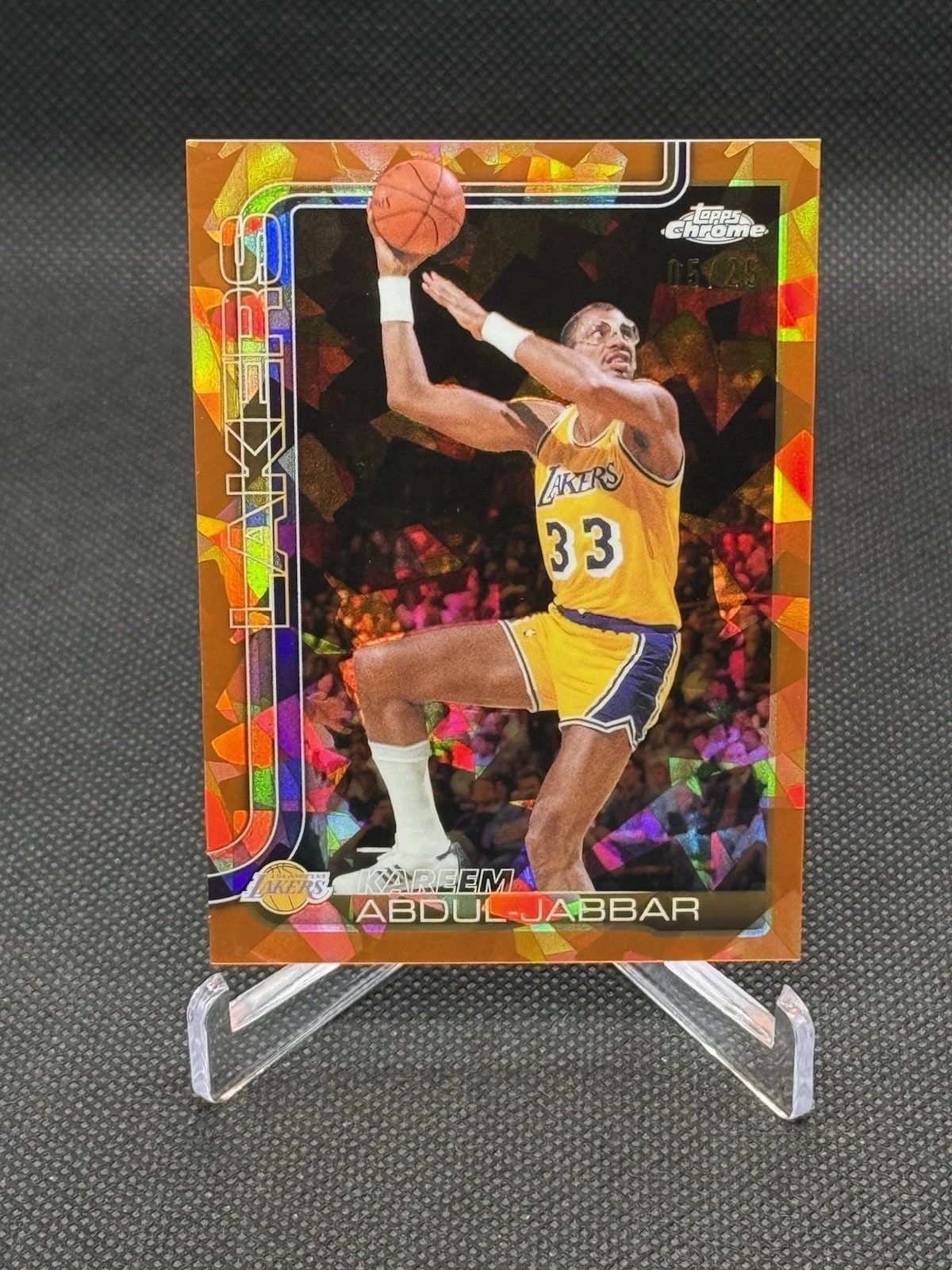 Kareem Abdul-Jabbar Orange Sapphire serial 5 of 25