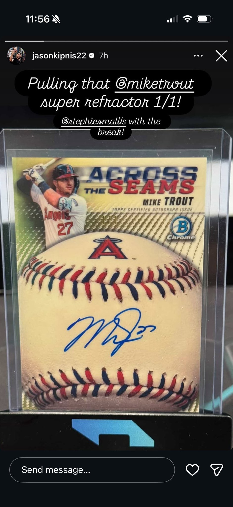 Mike Trout SuperFractor serial 1 of 1