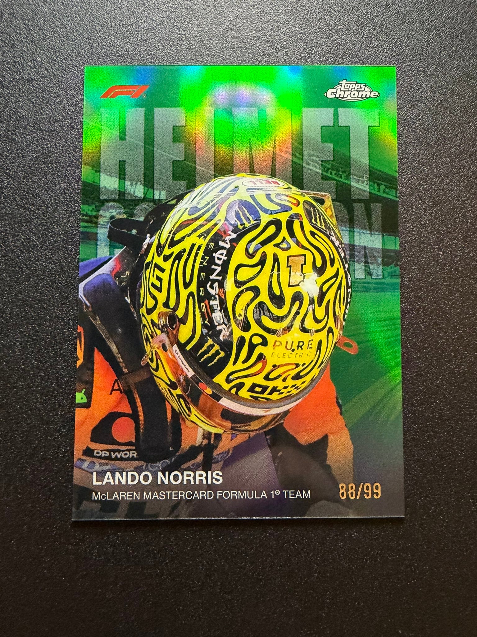 Lando Norris Green Refractor serial 88 of 99