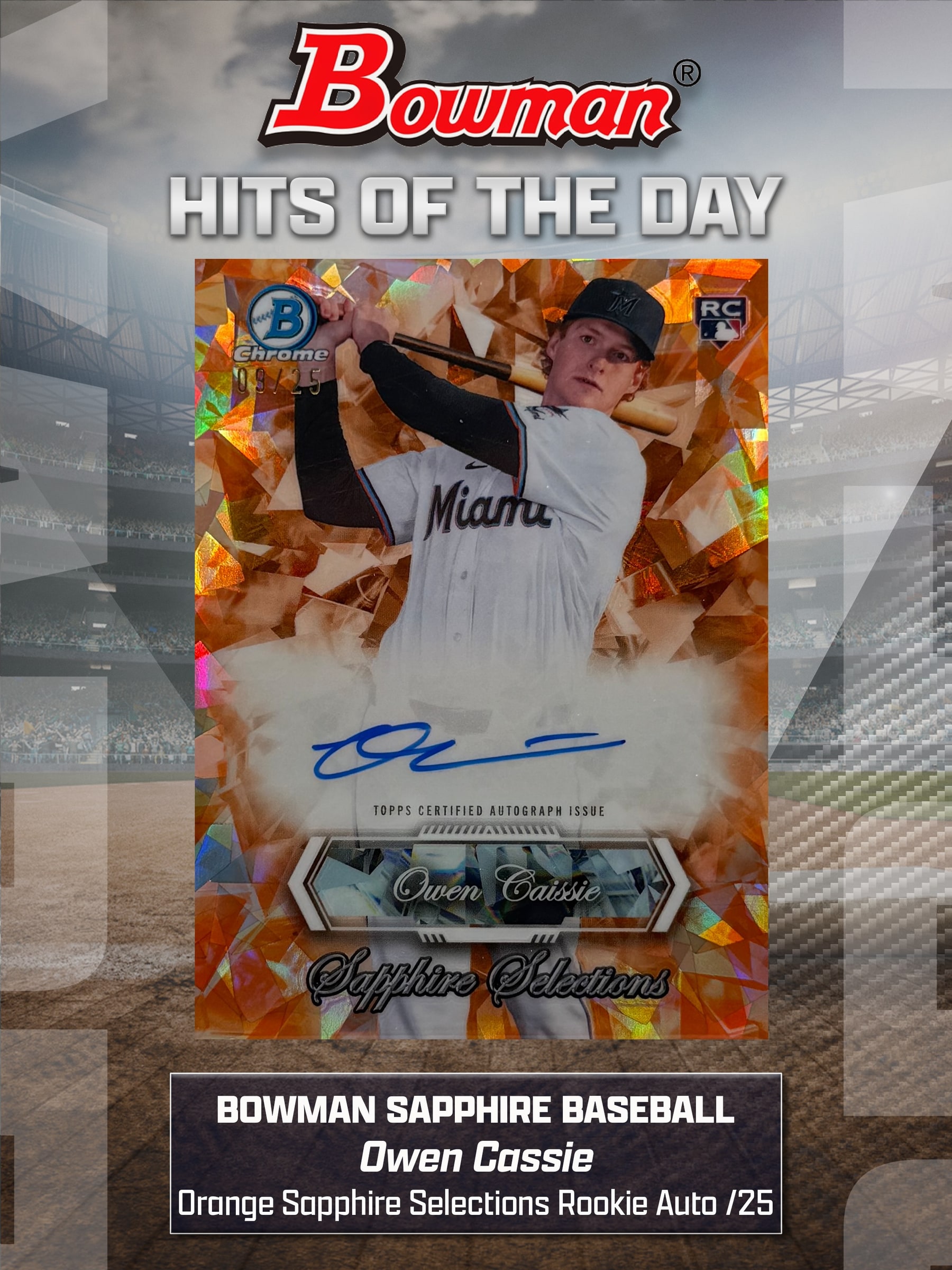 Owen Caissie Orange Sapphire serial 9 of 25