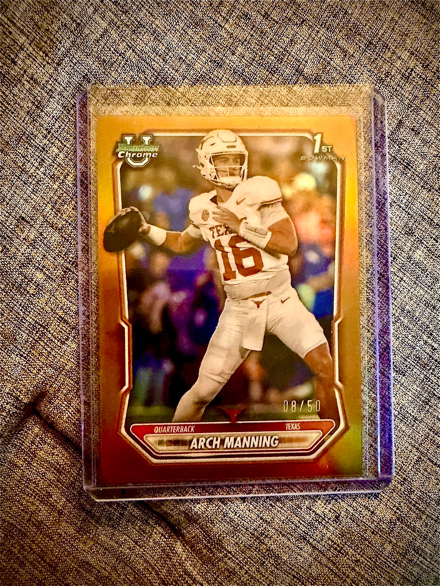 Arch Manning Gold Refractor serial 8 of 50