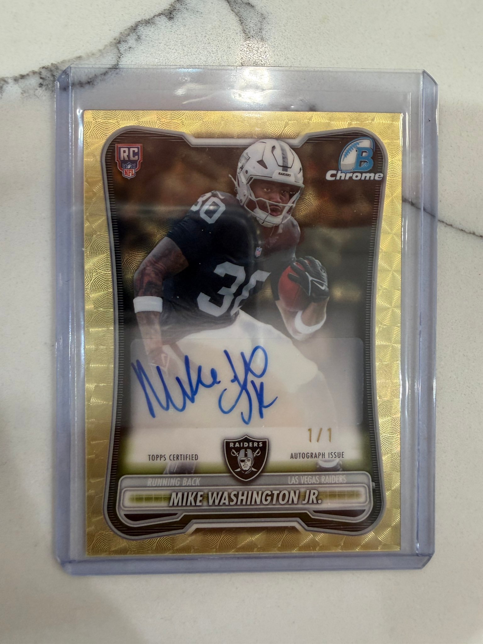 Mike Washington Jr. SuperFractor serial 1 of 1