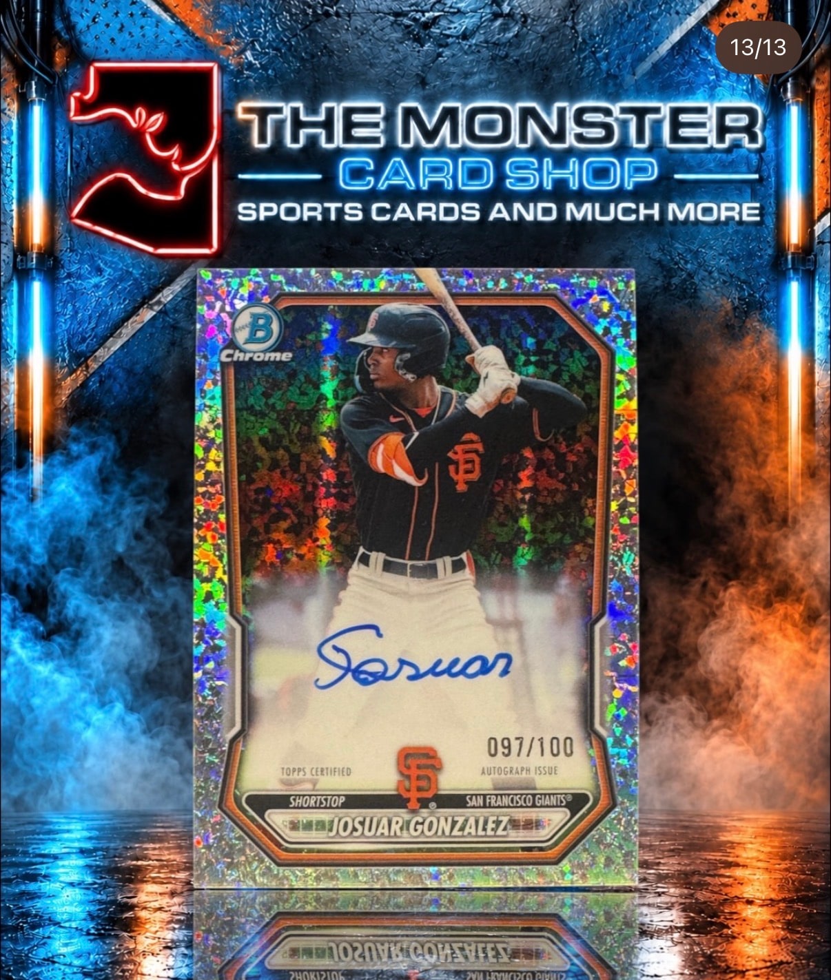 Josuar Gonzalez Mini-Diamond Refractor serial 97 of 150