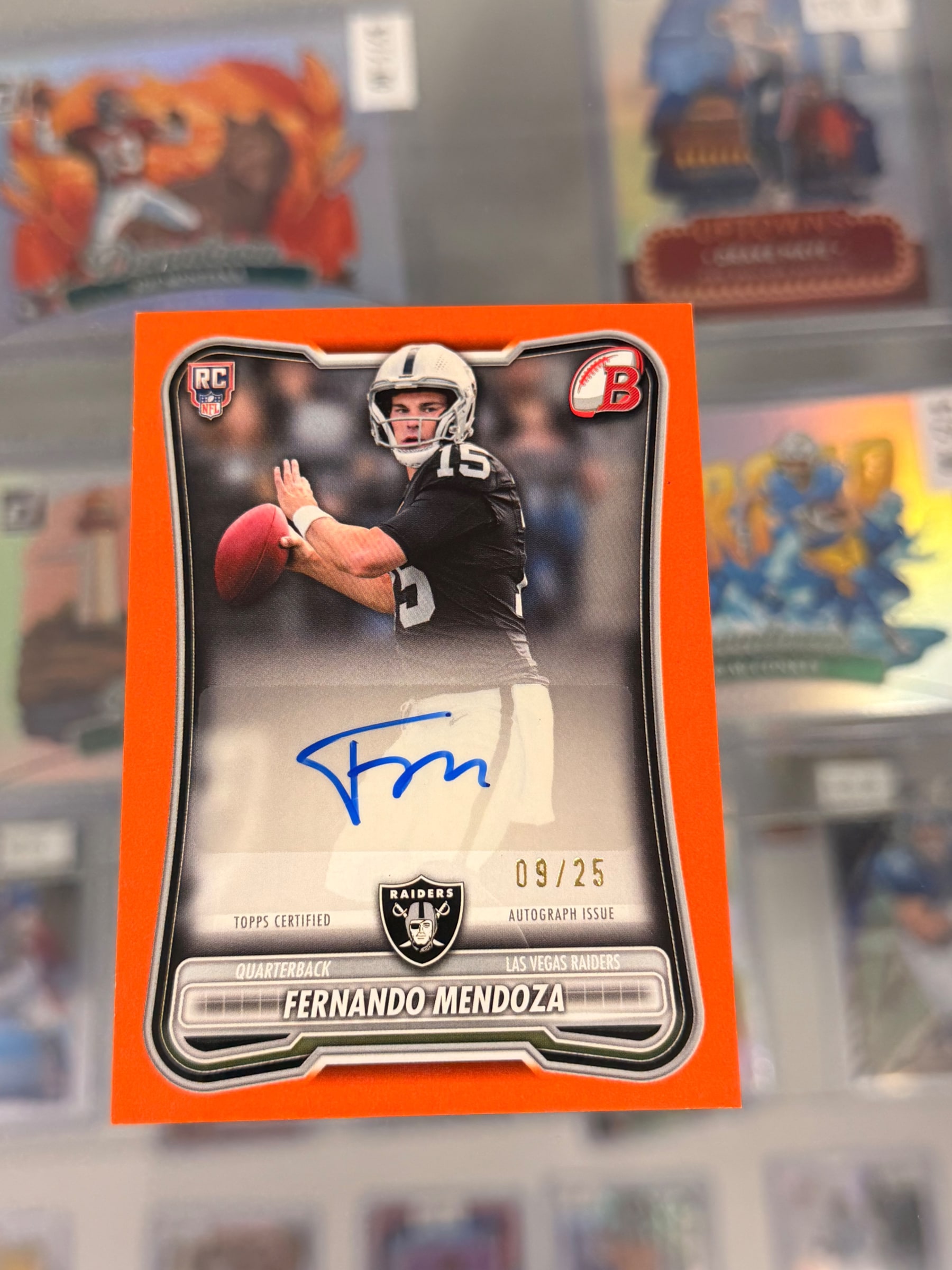 Fernando Mendoza Orange serial 9 of 25