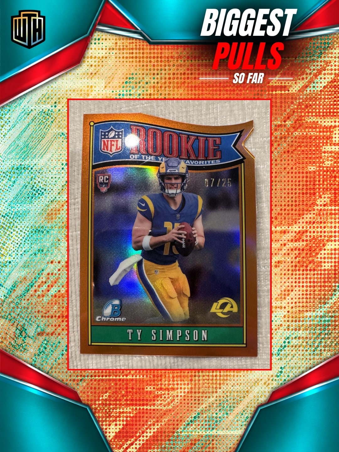 Ty Simpson Orange Refractor serial 7 of 25