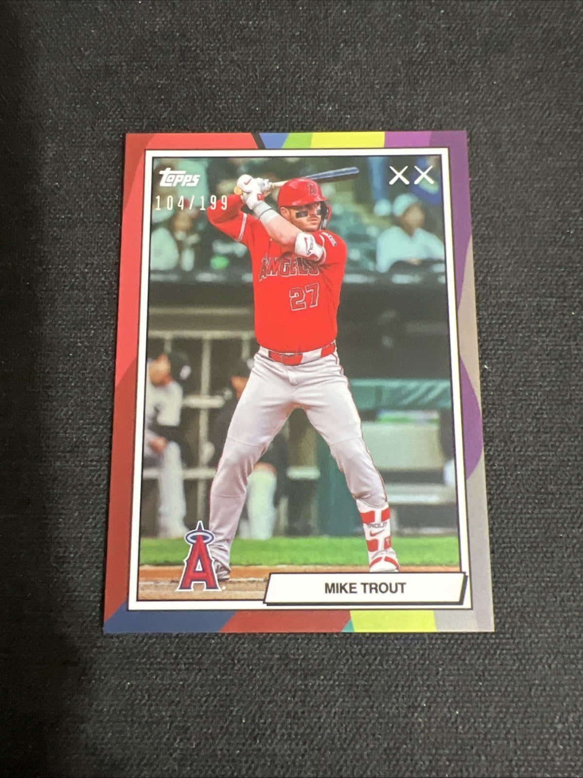Mike Trout Aqua serial 104 of 199