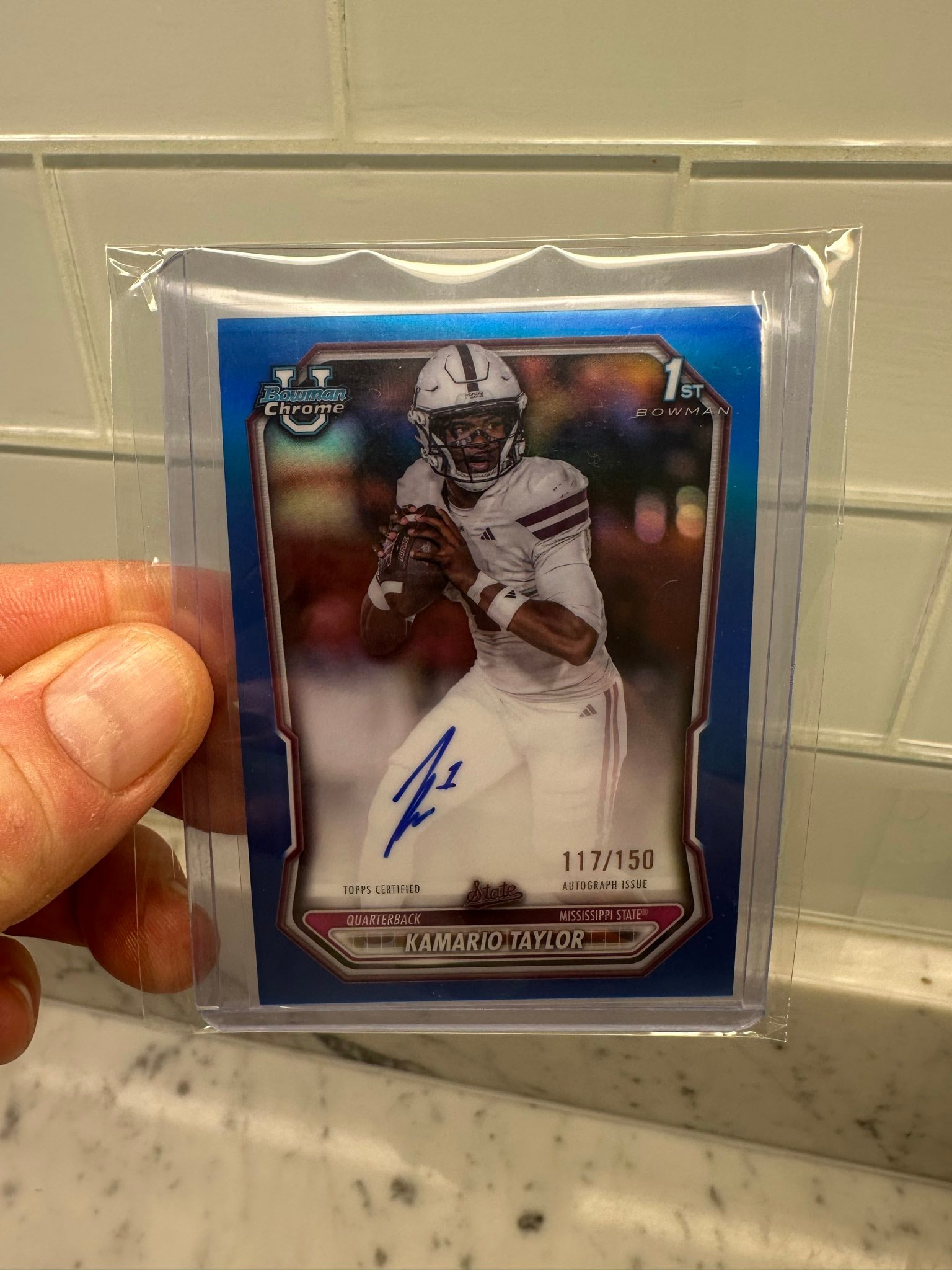 Kamario Taylor Blue Refractor serial 117 of 150