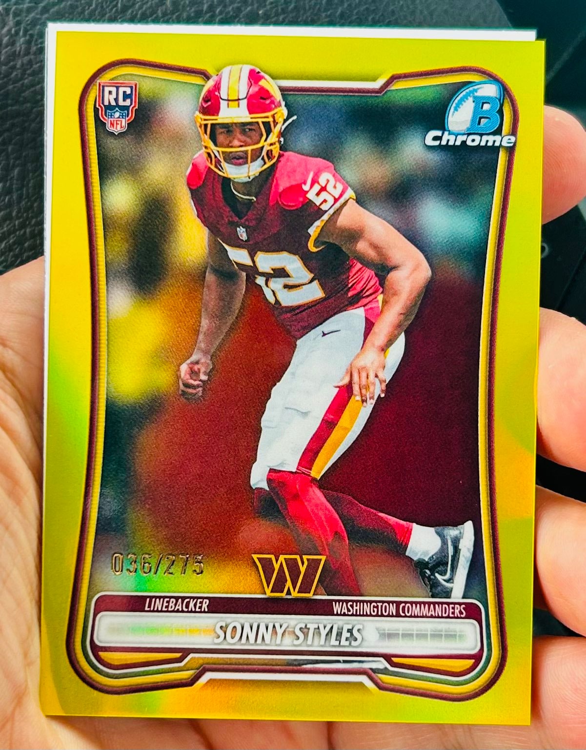 Sonny Styles Yellow Refractor serial 36 of 275