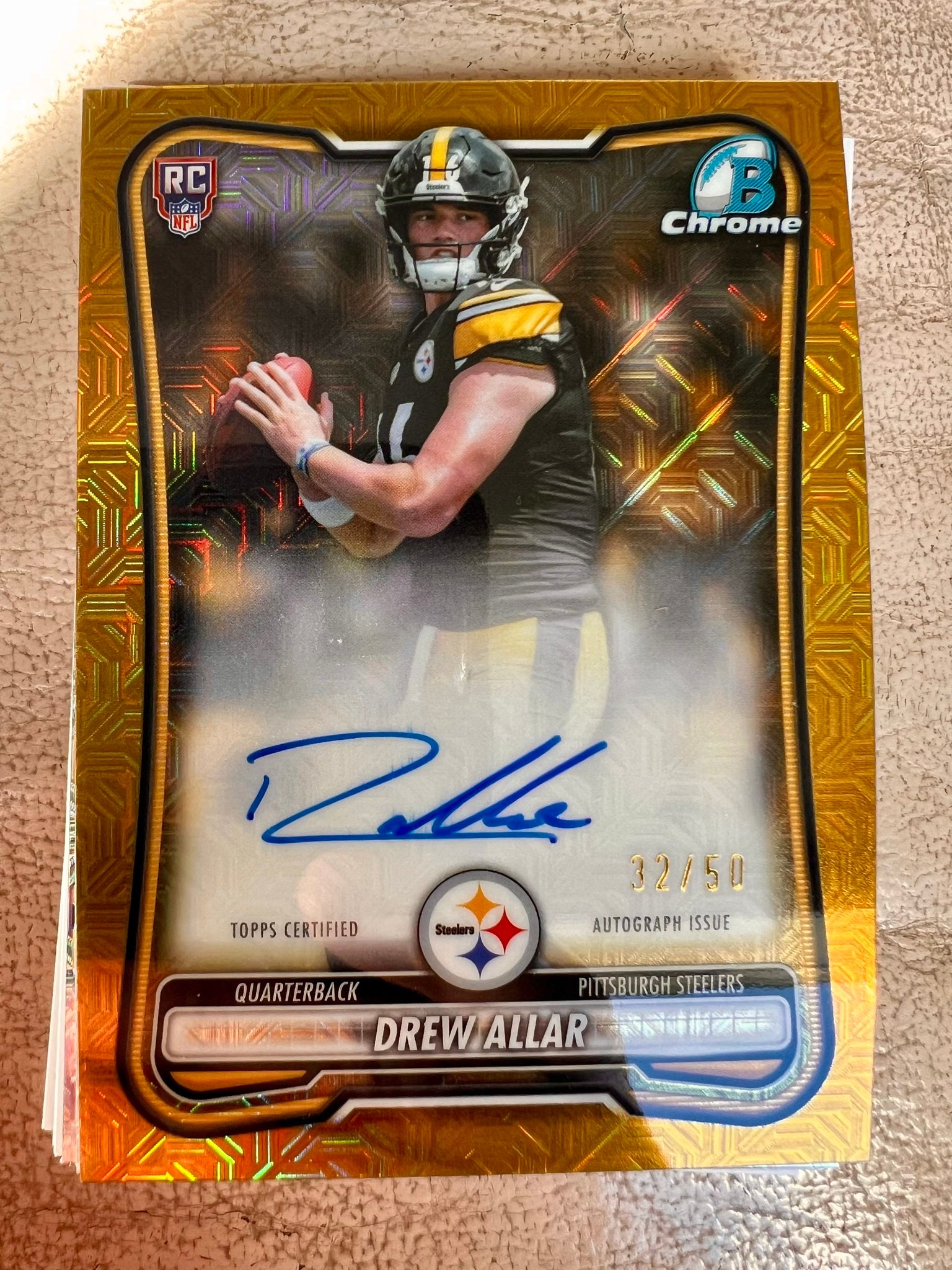 Drew Allar Gold Mojo serial 32 of 50