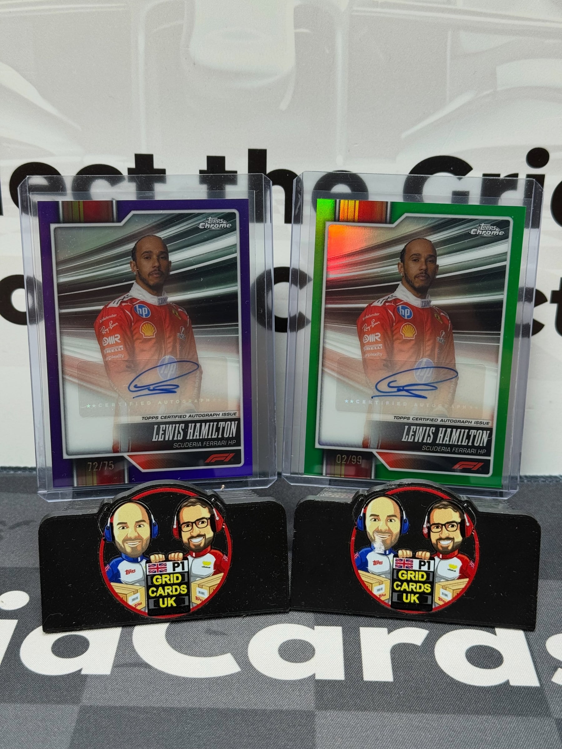 Lewis Hamilton Purple Refractor serial 72 of 75