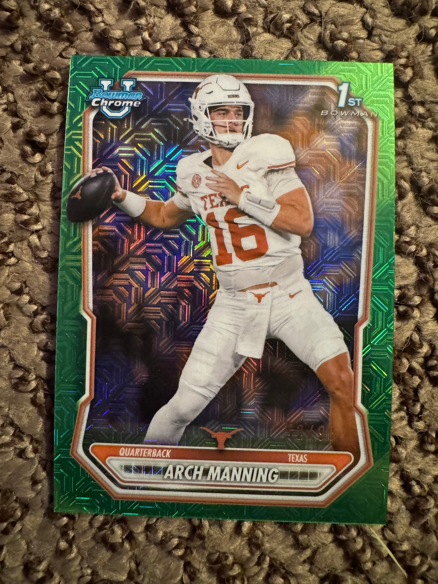 Arch Manning Green Mojo serial 52 of 99