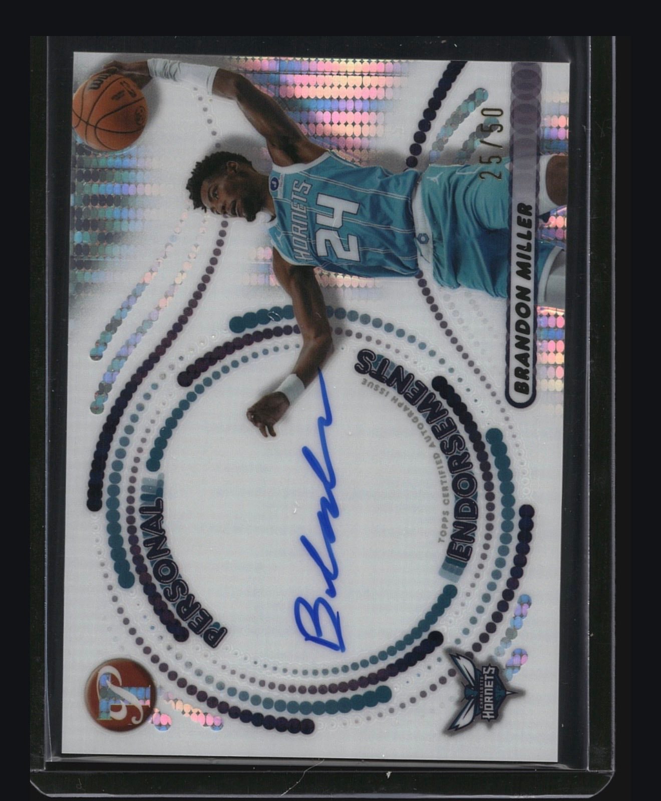 Brandon Miller Pristine Gold serial 25 of 50