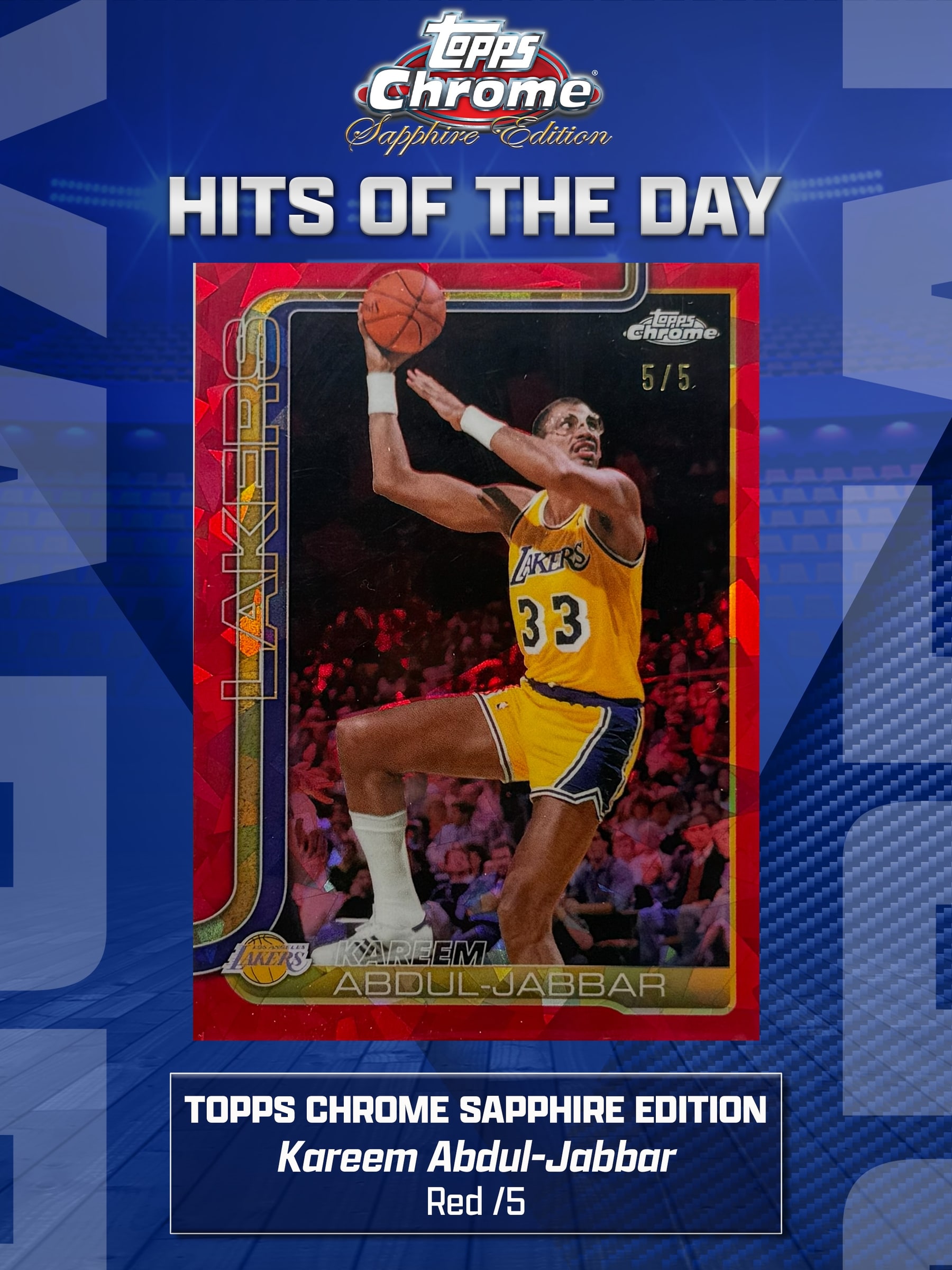 Kareem Abdul-Jabbar Red Sapphire serial 5 of 5