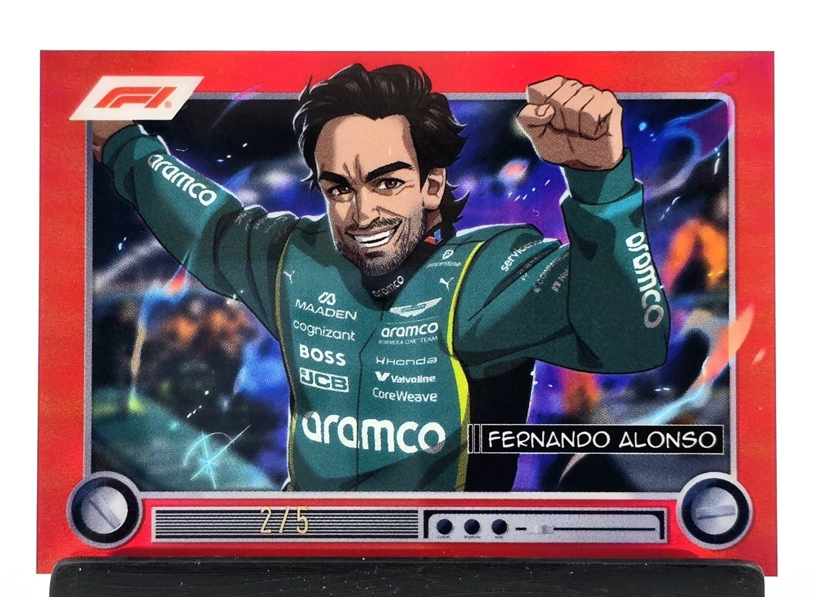 Fernando Alonso Red Refractor serial 2 of 5