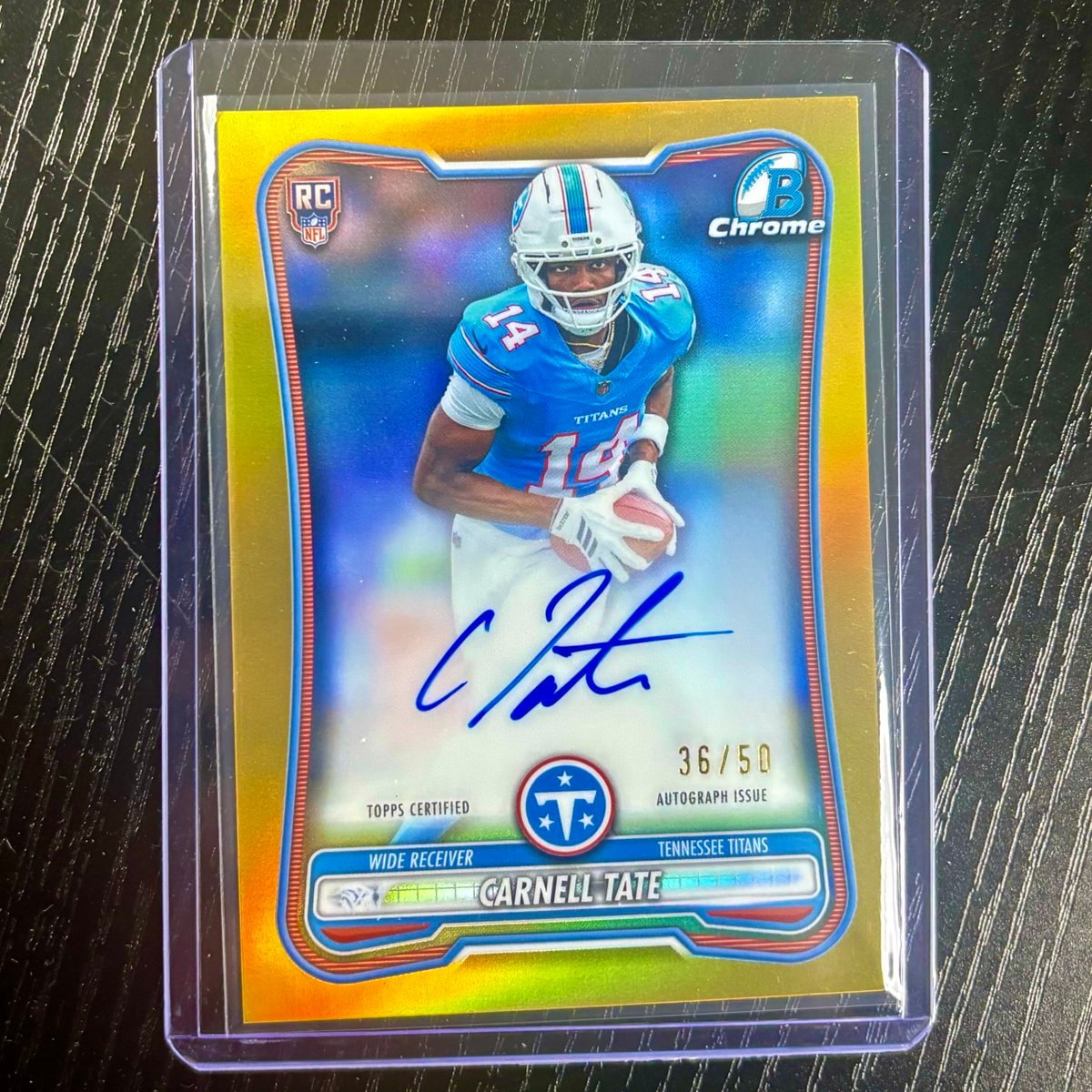 Carnell Tate Gold Refractor serial 36 of 50