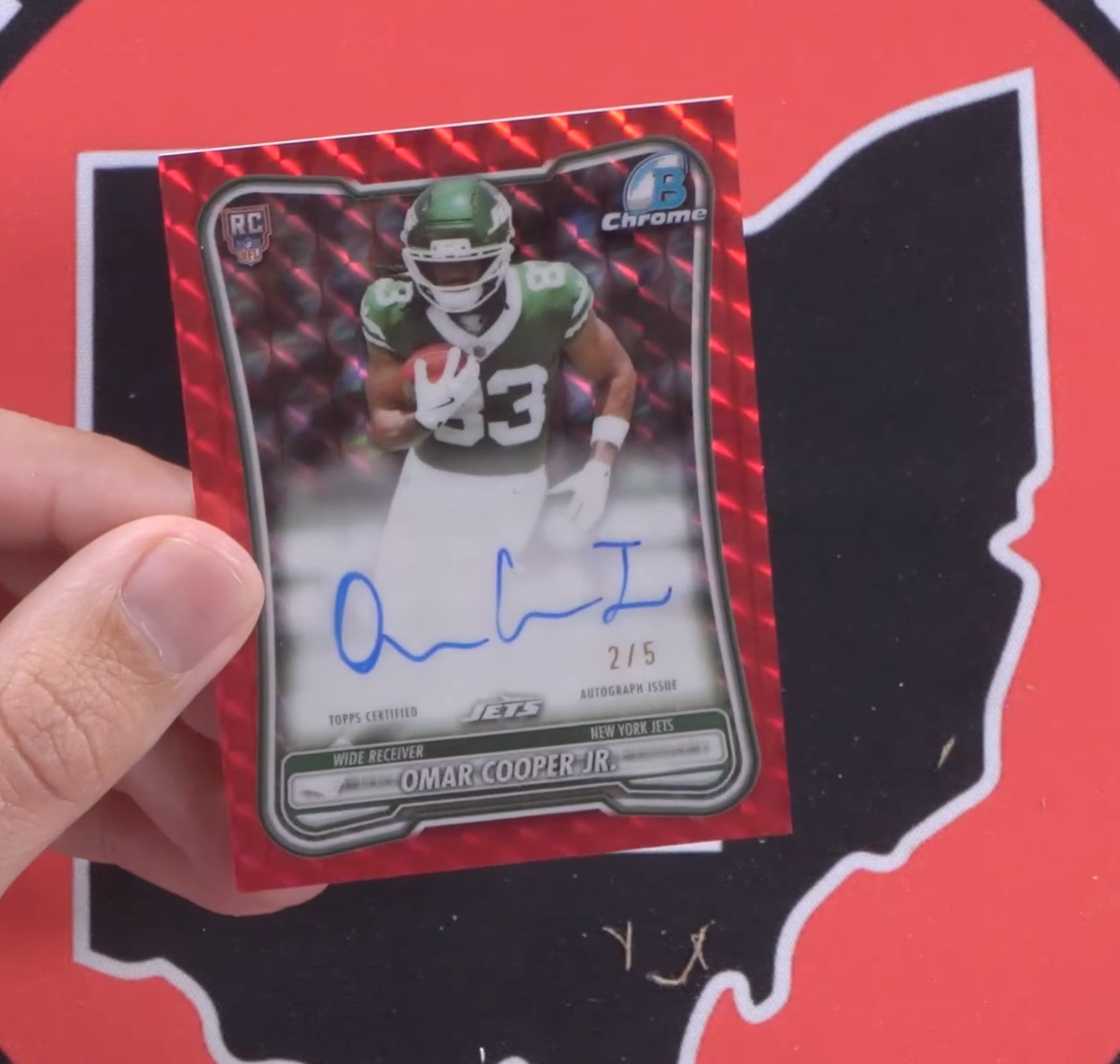 Omar Cooper Jr. Red Geometric serial 2 of 5