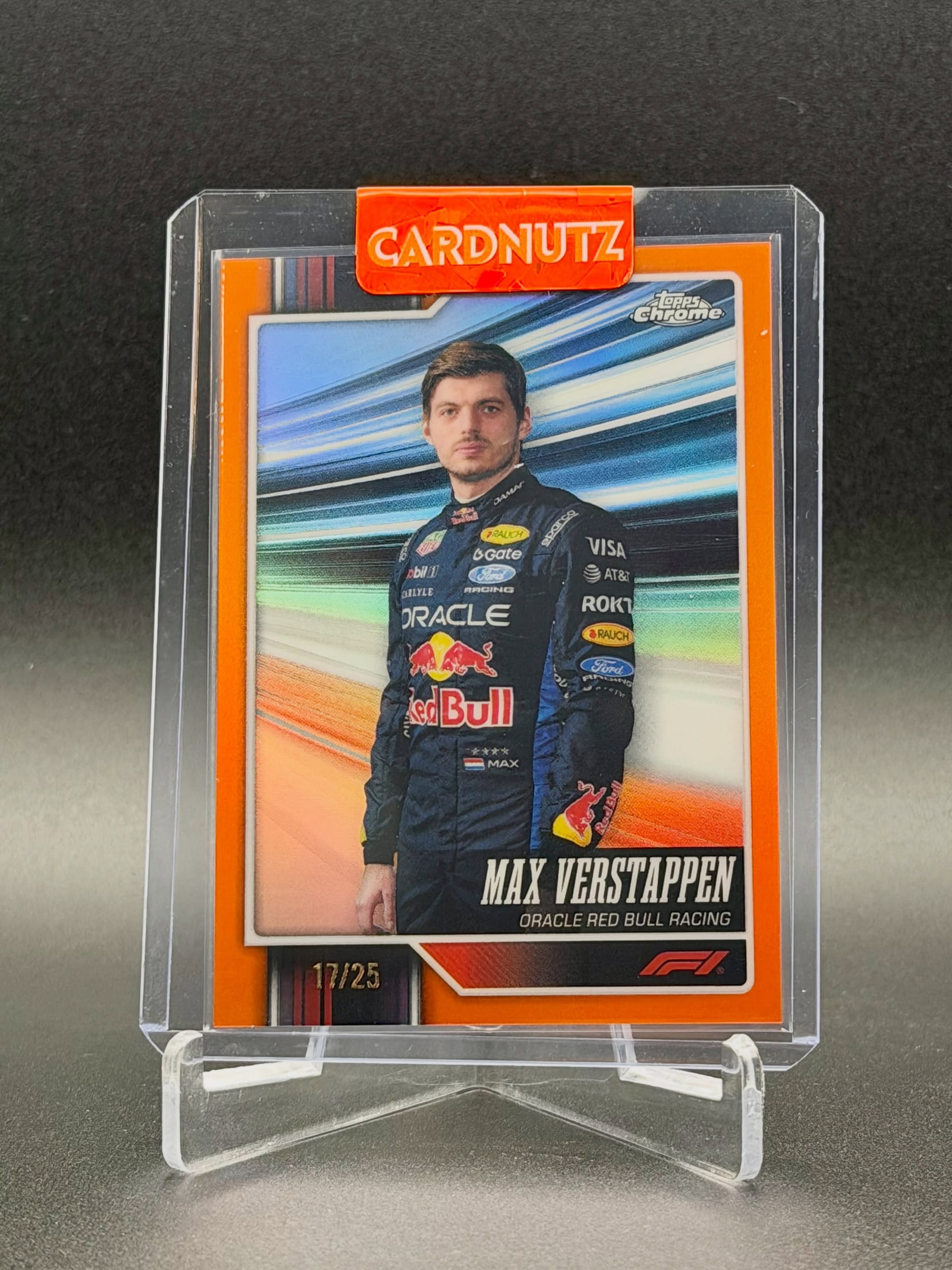 Max Verstappen Orange Refractor serial 17 of 25