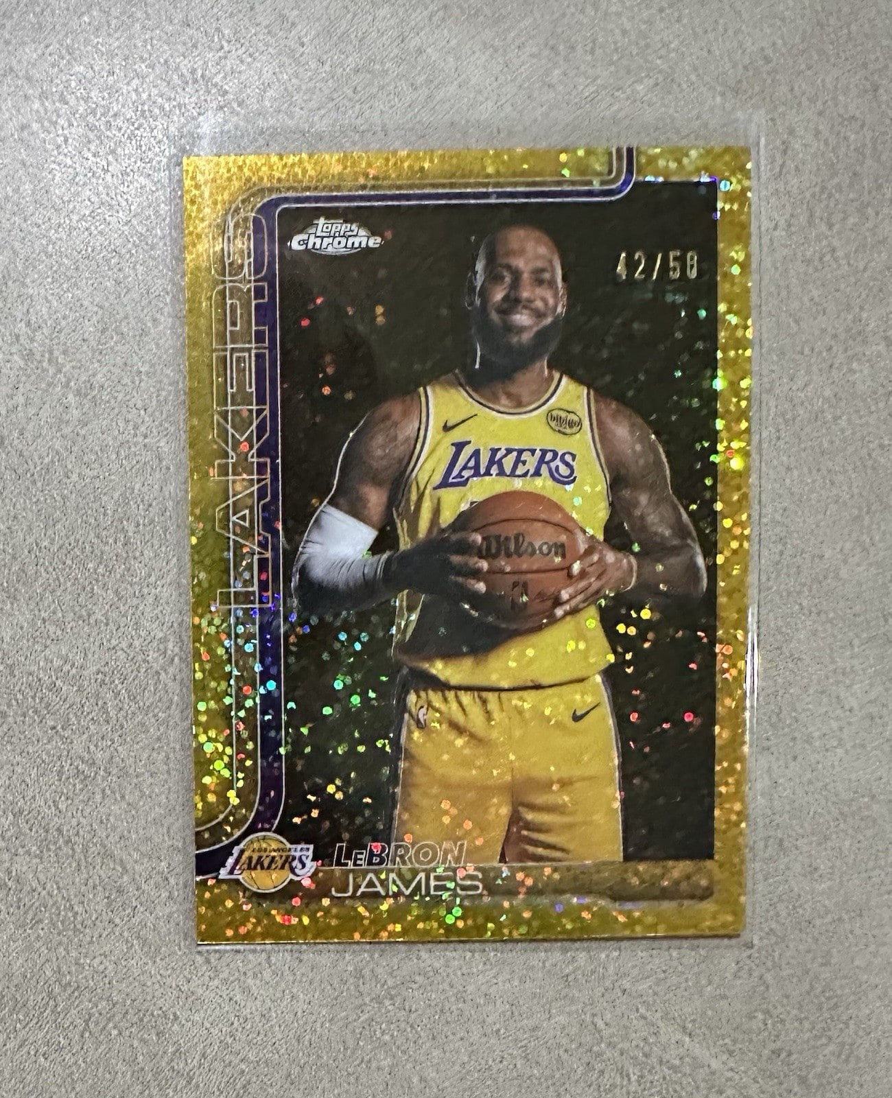 LeBron James Gold serial 42 of 50