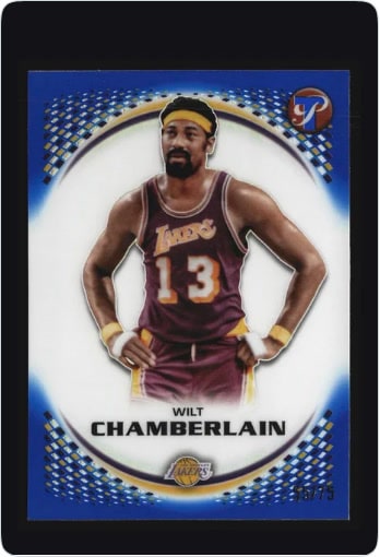 Wilt Chamberlain Blue Refractor serial 55 of 75
