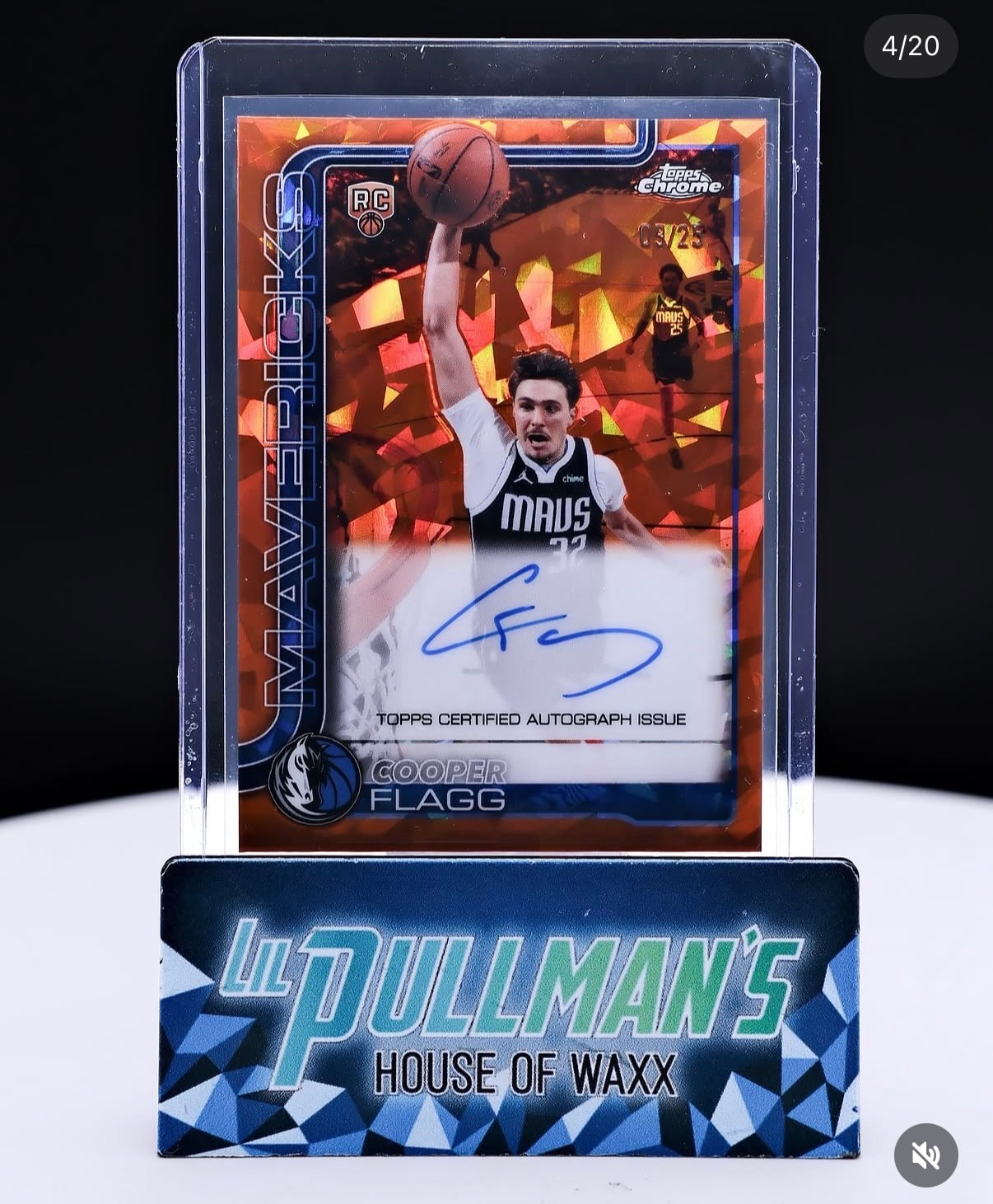 Cooper Flagg Orange Sapphire serial 9 of 25
