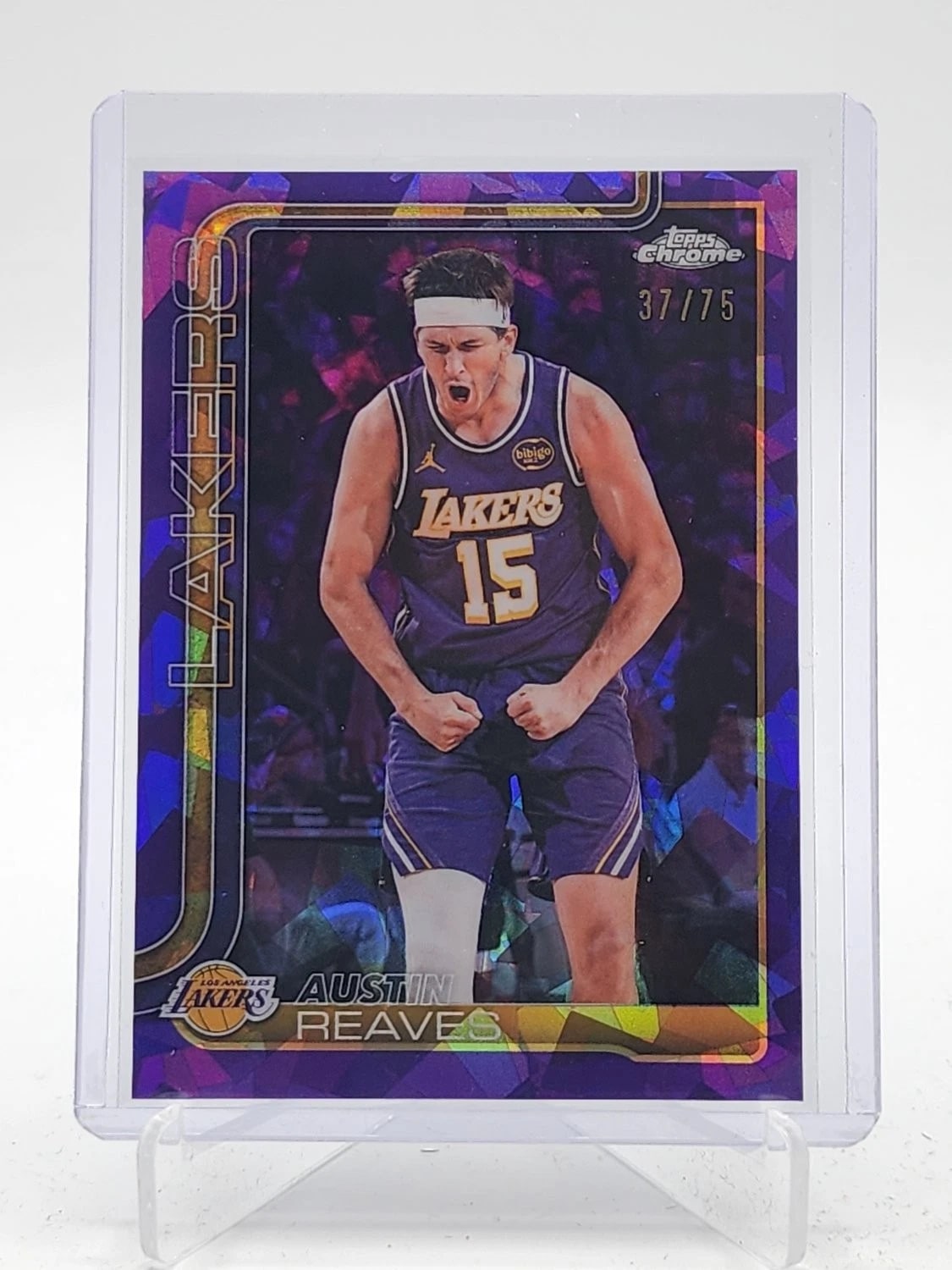 Austin Reaves Purple Sapphire serial 37 of 75