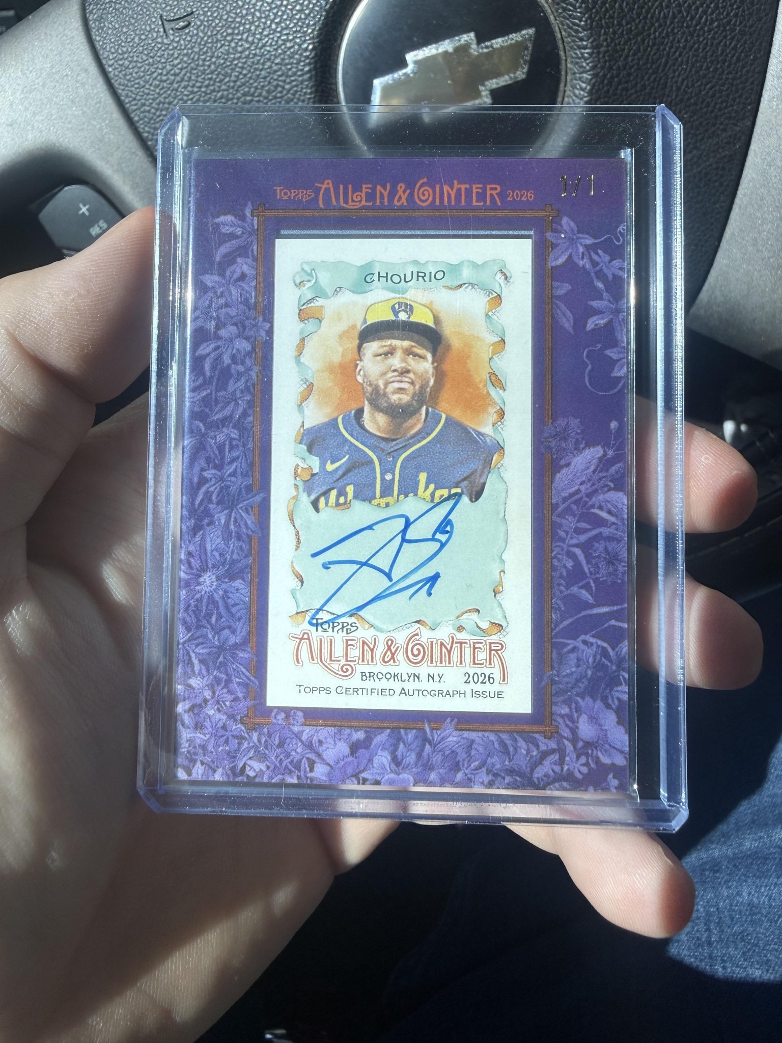 Jackson Chourio Purple Frame serial 1 of 1