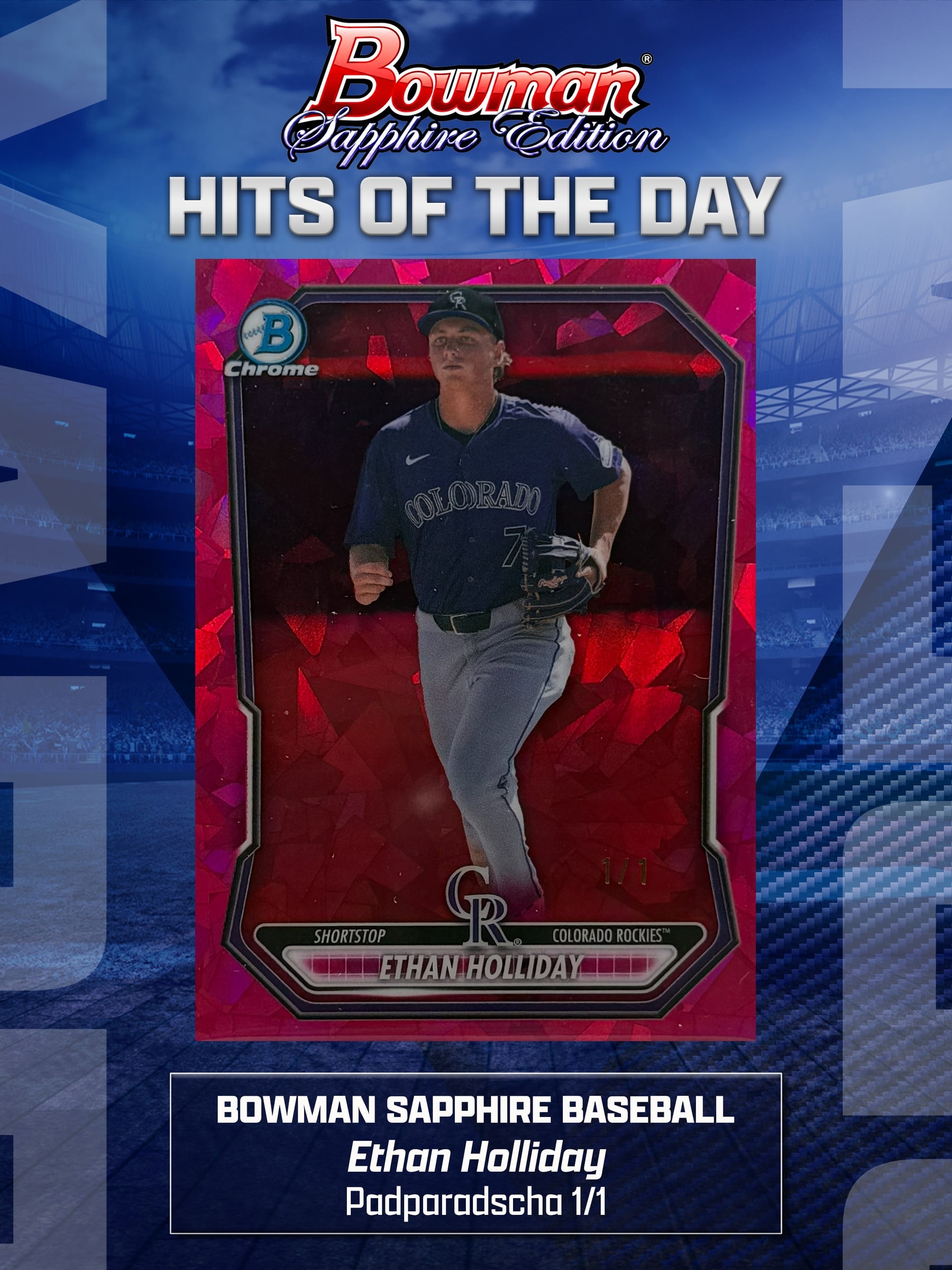 Ethan Holliday Padparadscha Sapphire serial 1 of 1