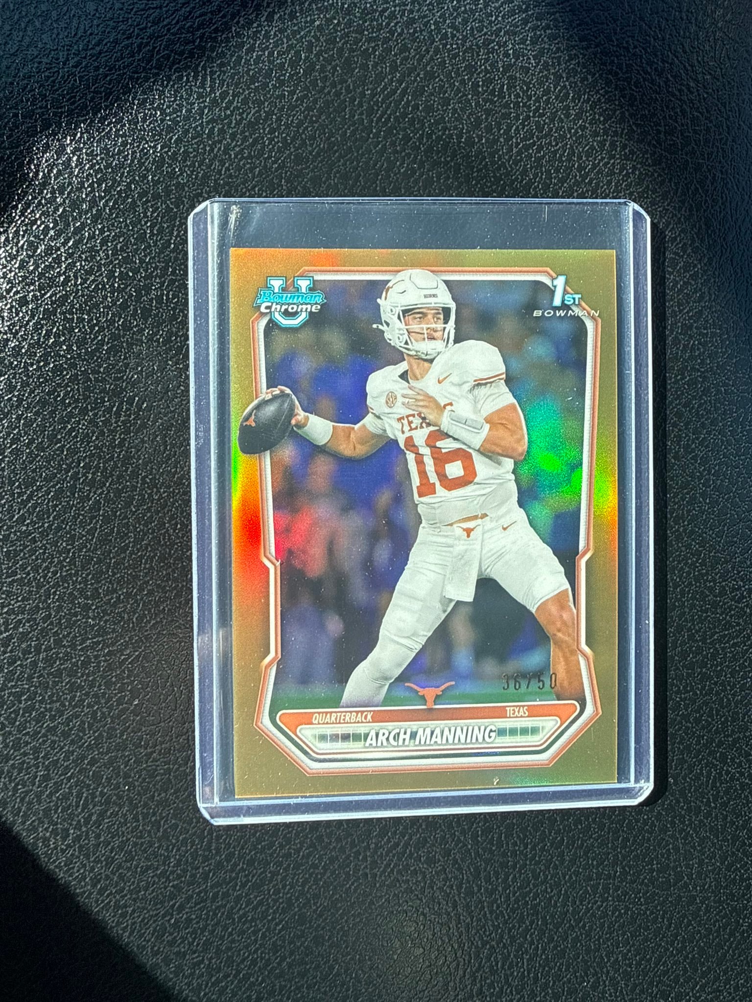 Arch Manning Gold Refractor serial 36 of 50