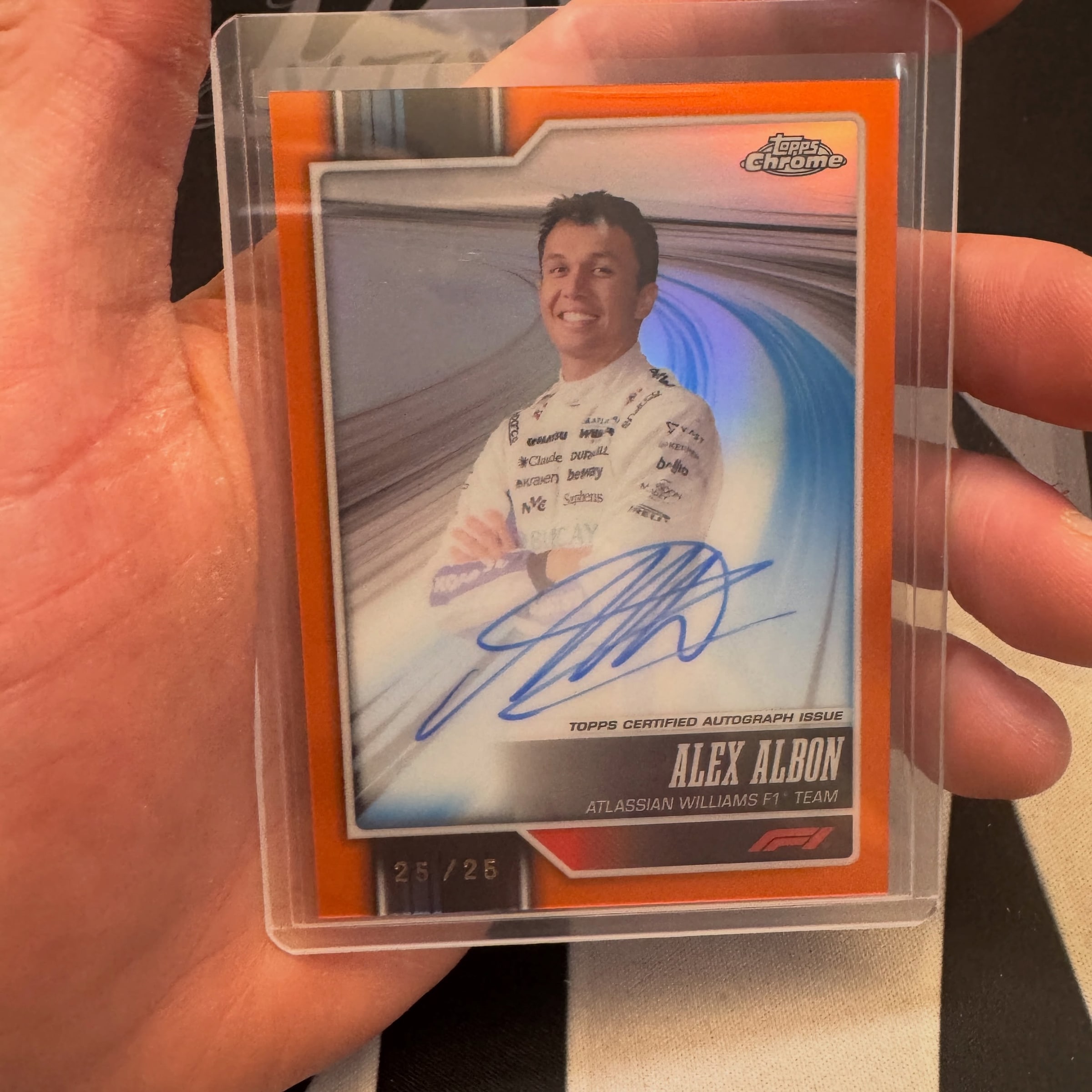 Alex Albon Orange Refractor serial 25 of 25