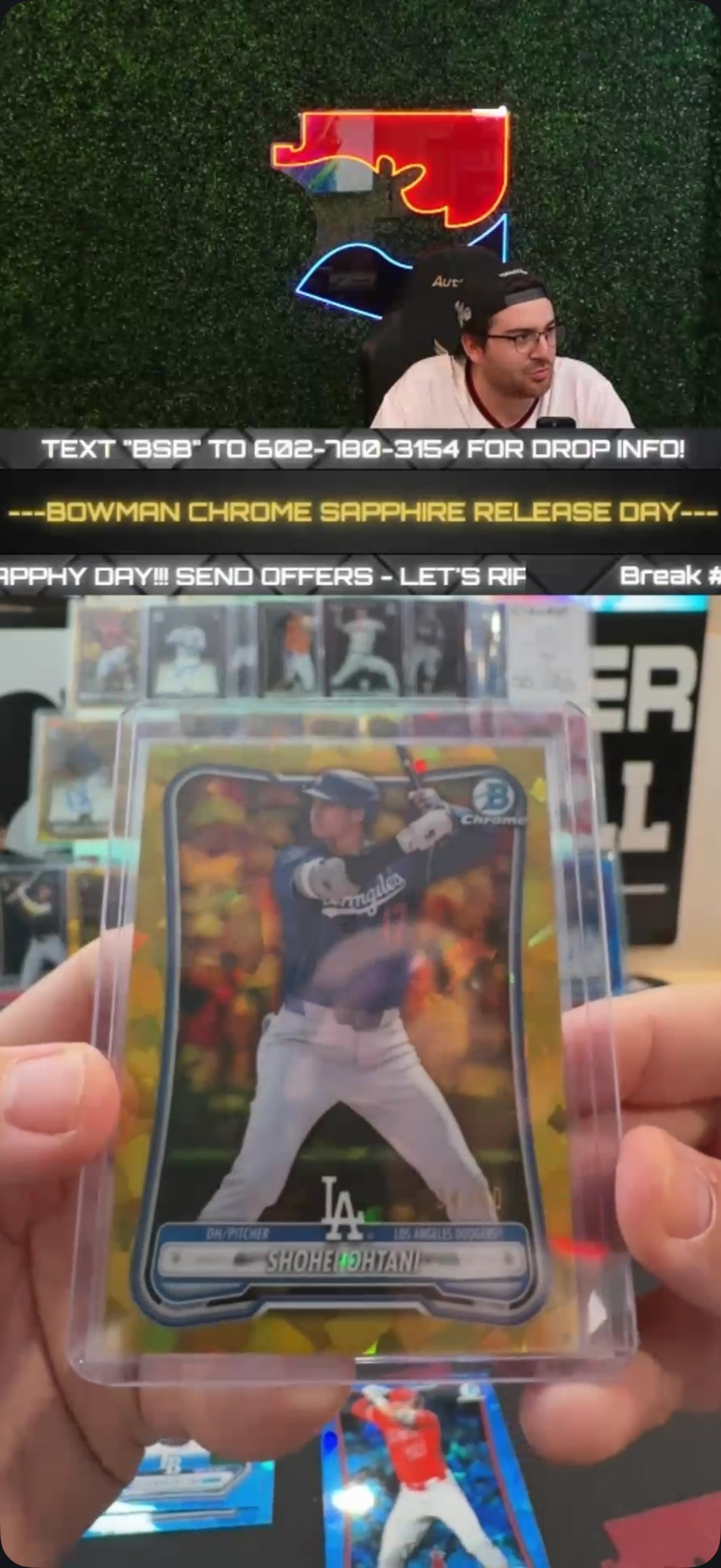 Shohei Ohtani Gold Sapphire serial 34 of 50