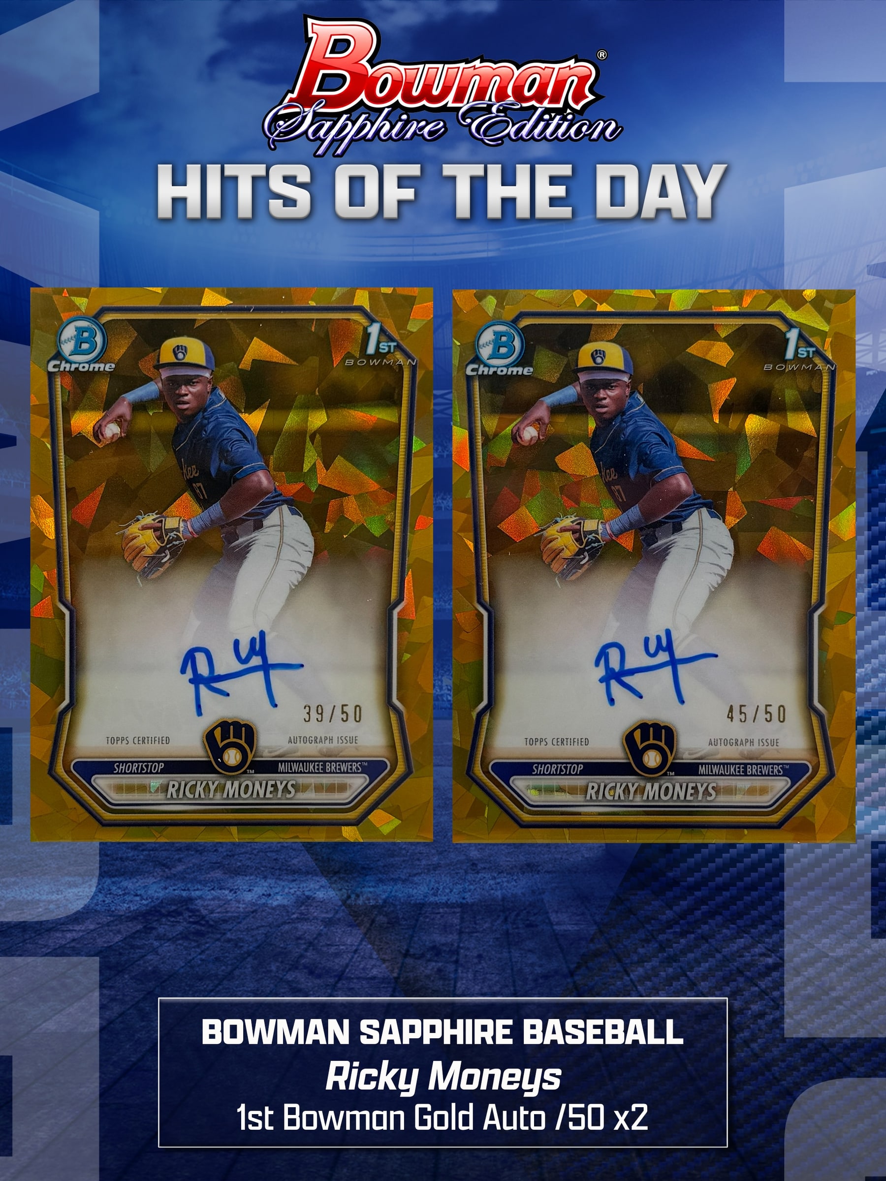 Ricky Moneys Gold Sapphire serial 45 of 50