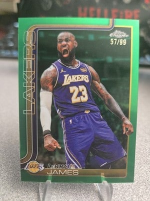 LeBron James Green serial 57 of 99