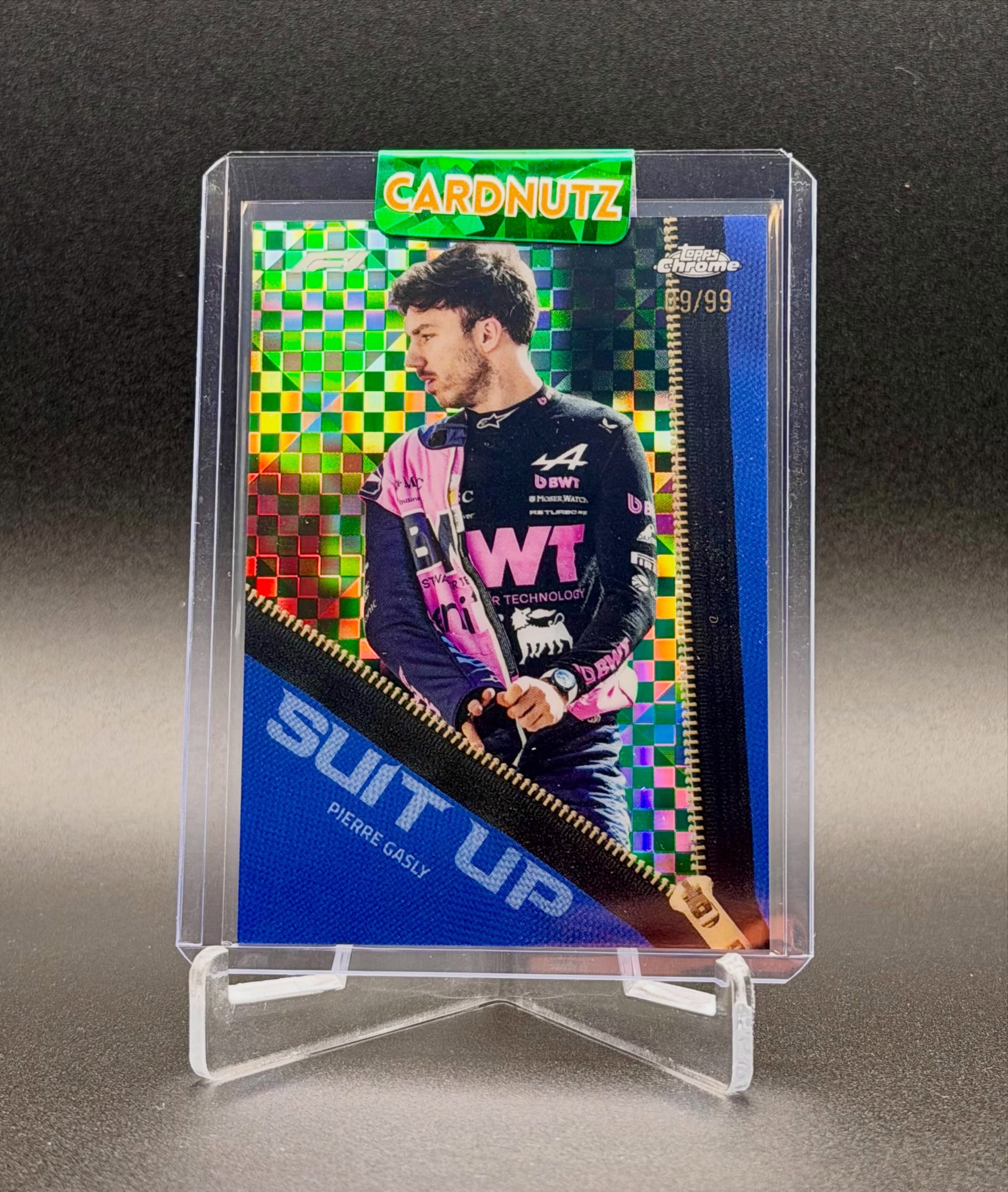 Pierre Gasly Green Checker Flag serial 61 of 99